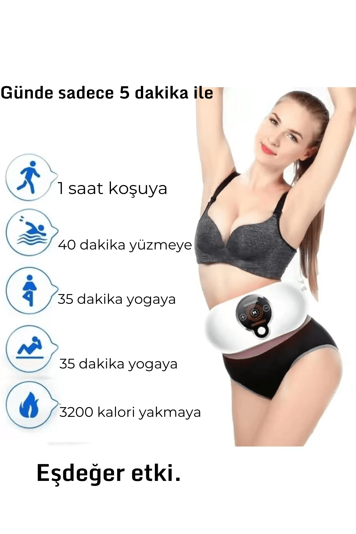 Titreşim Ve Sıcak Kompresli Masaj Kemeri Göbek Bacak Masaj Kemeri Tp-1031