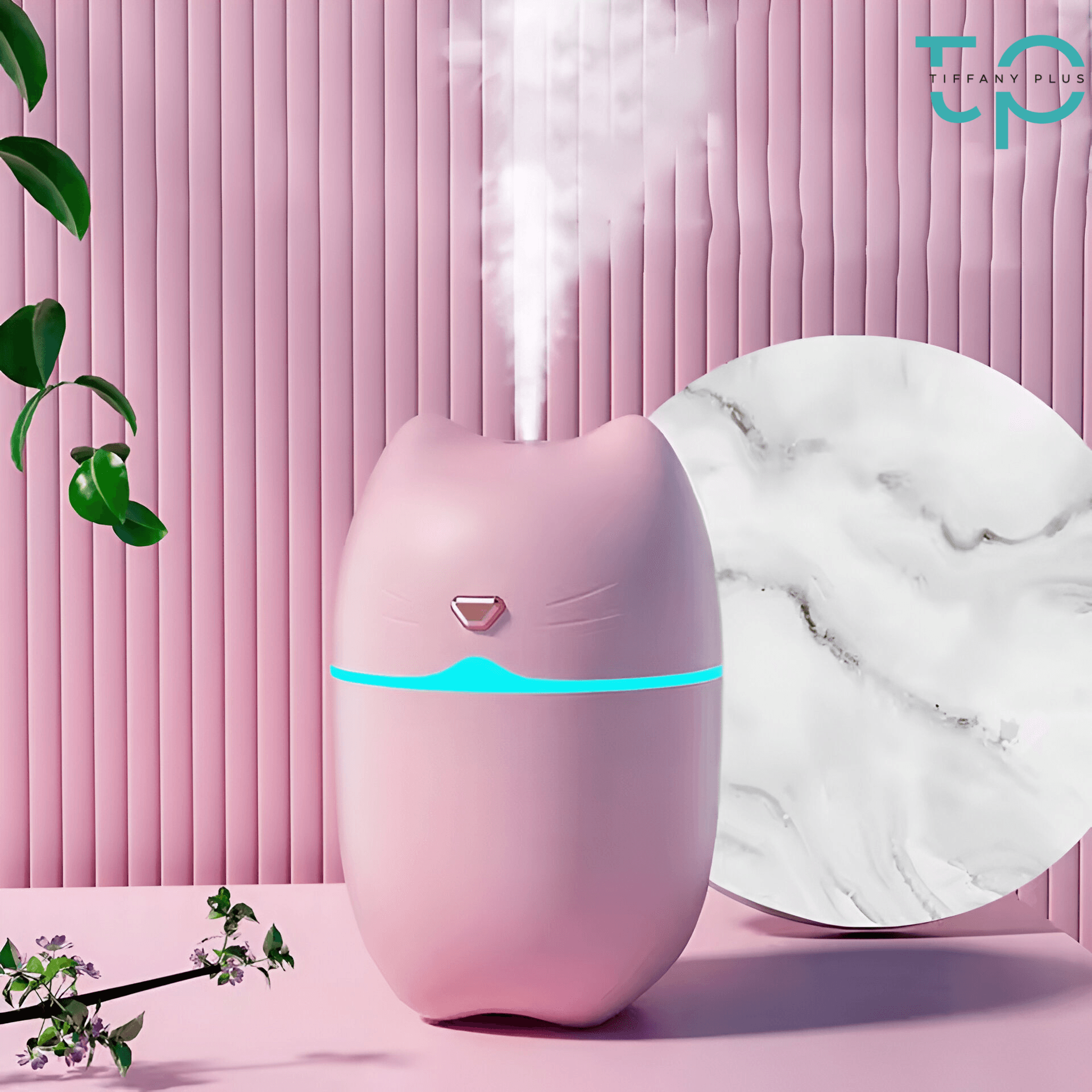 Kedi Şekilli Hava Nemlendirici USB Buhar Makinesi Aroma Difüzörü H2o Tp-1005