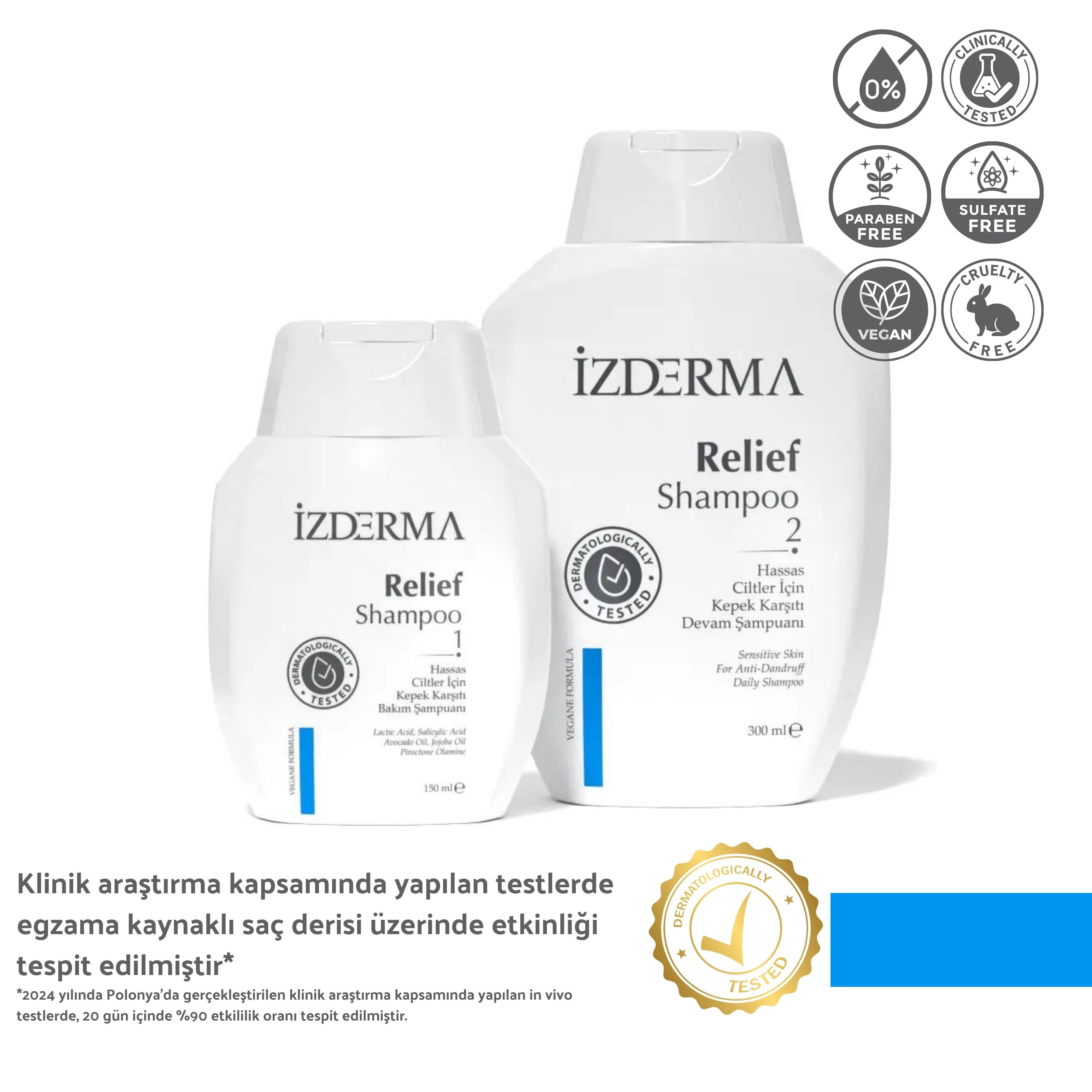 Relief 1 & 2 Shampoo  - Egzama Kaynaklı Kepek Karşıtı Şampuan 2'li Set