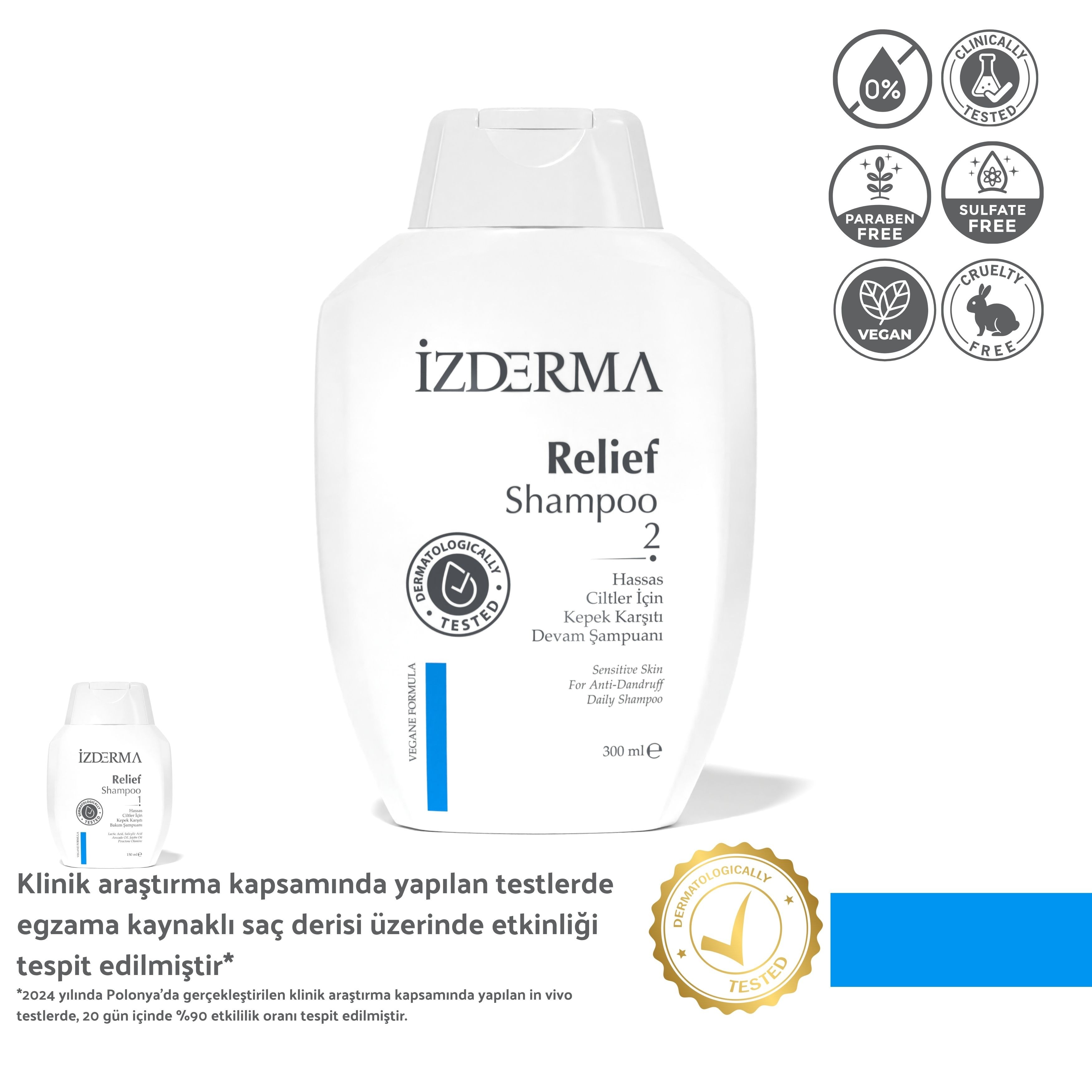 Relief-2 Shampoo Egzama Kaynaklı Kepek Karşıtı Devam Şampuanı