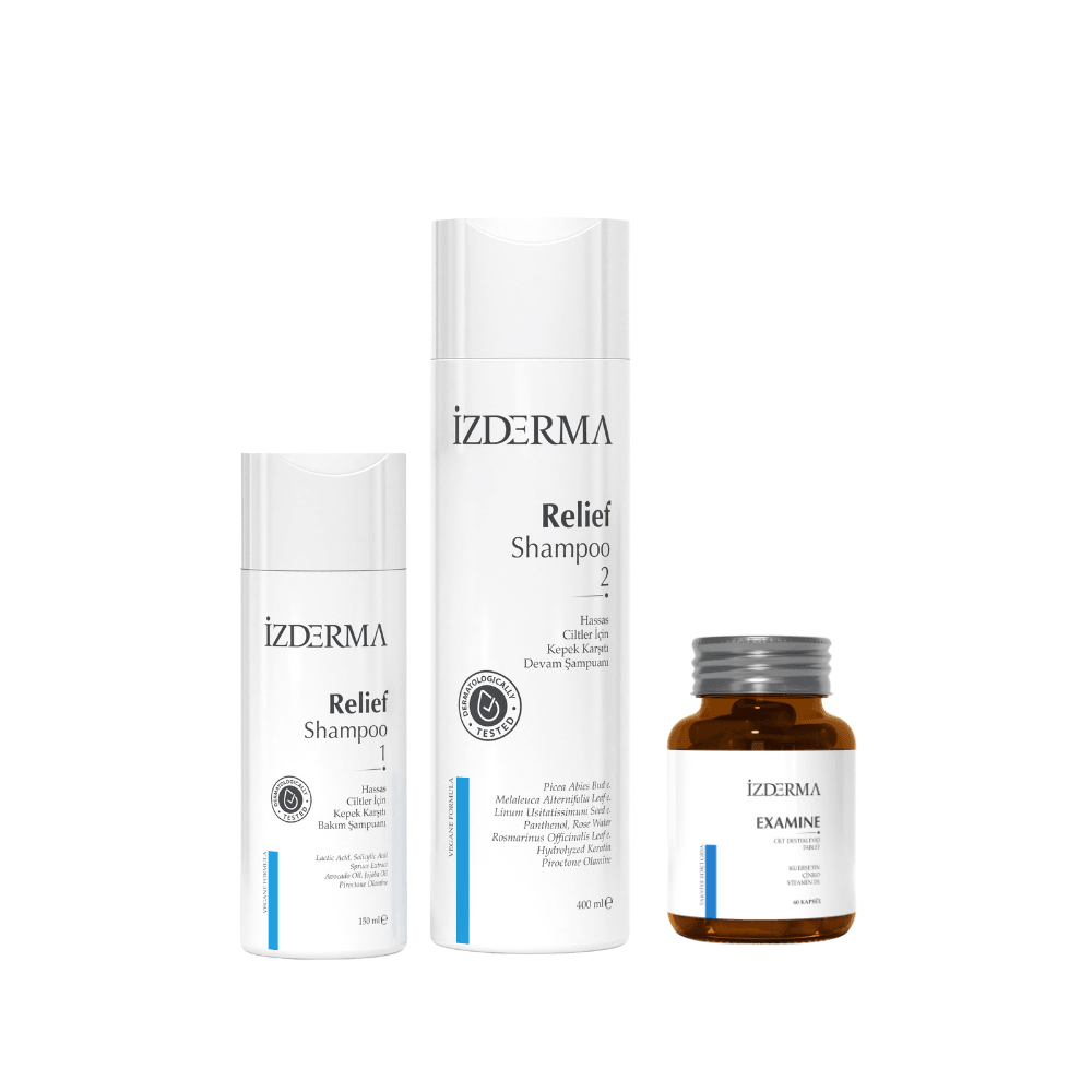 Relief Shampoo 1 & Relief Shampoo 2 ve Examine Capsule 
