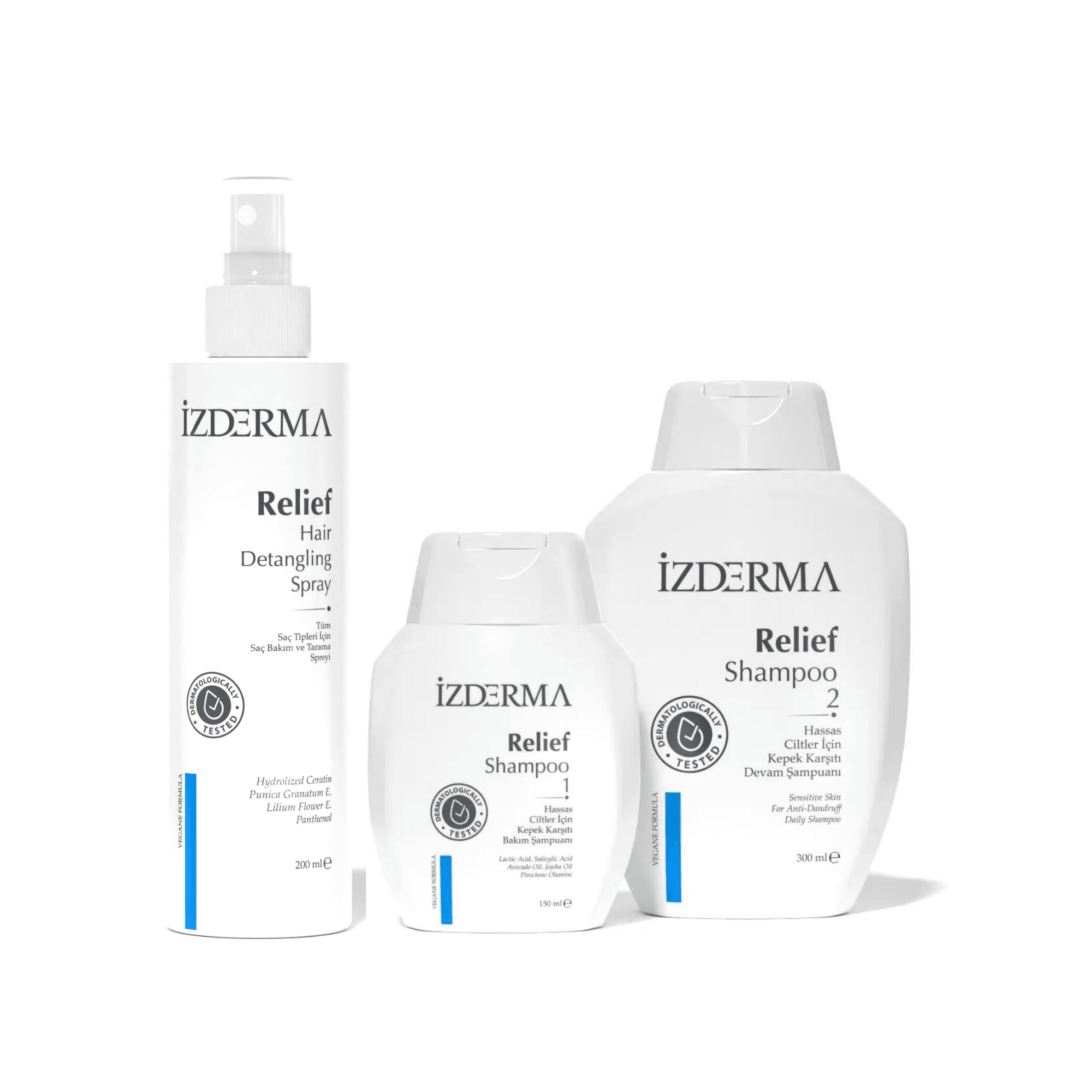 Relief 1-2 Shampoo & Saç Tarama Spreyi - 3'lü Set