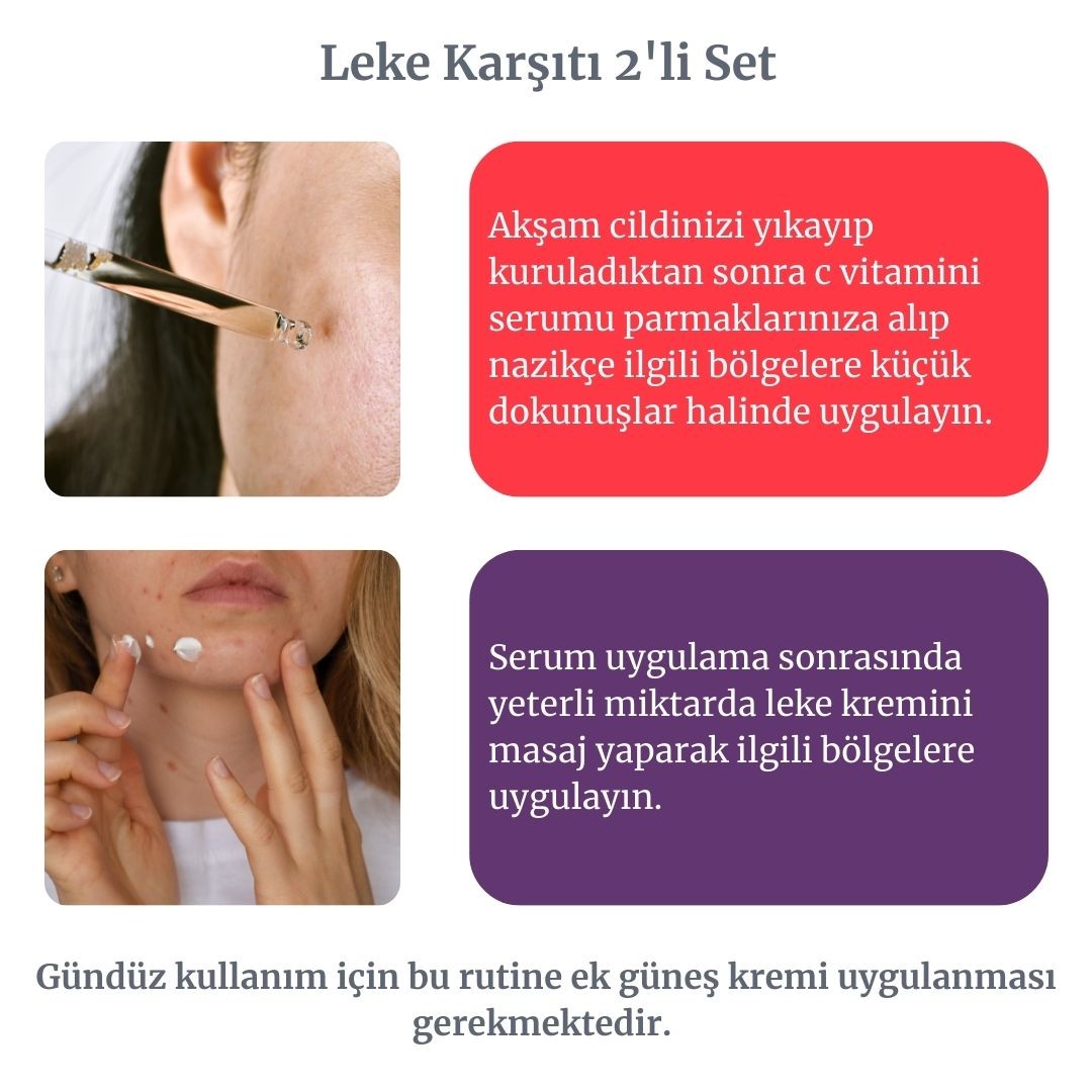 Leke Karşıtı Krem ve C Vitamini Serum Seti