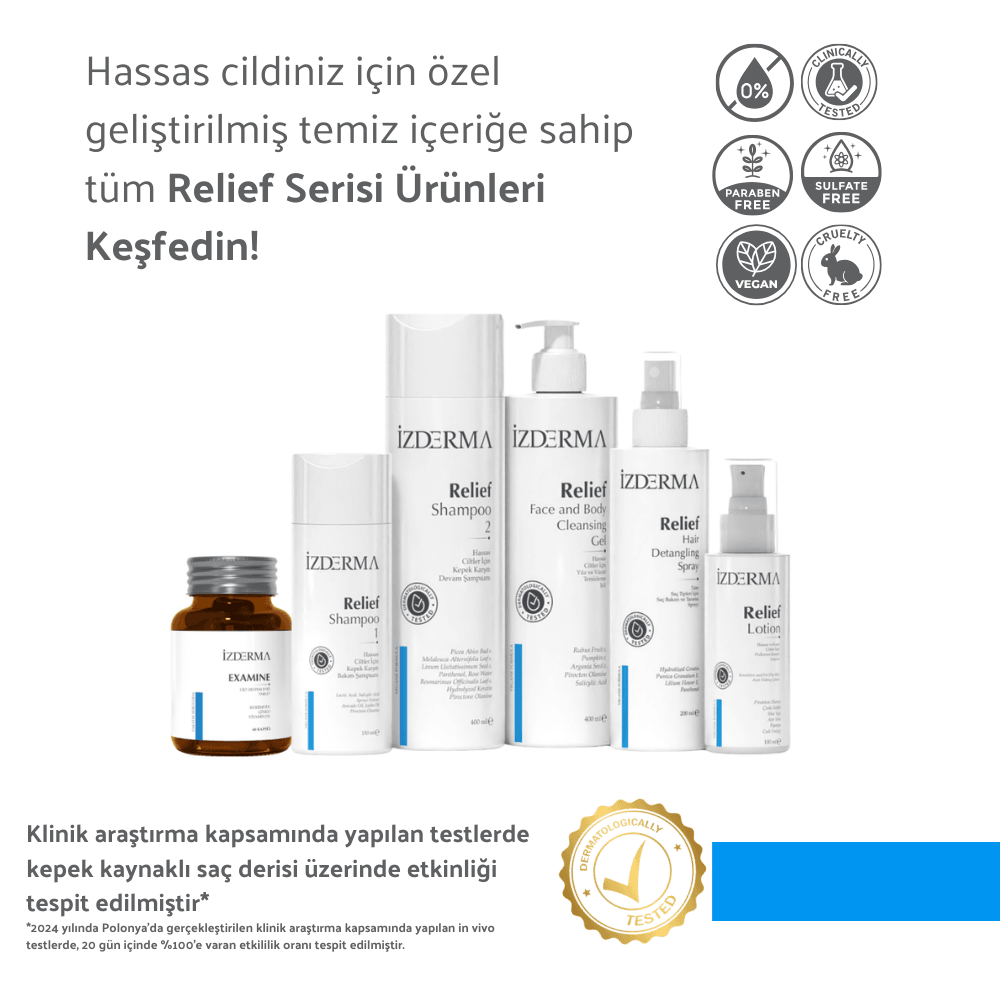 Relief 1 & 2 Shampoo  - Egzama Kaynaklı Kepek Karşıtı Şampuan 2'li Set