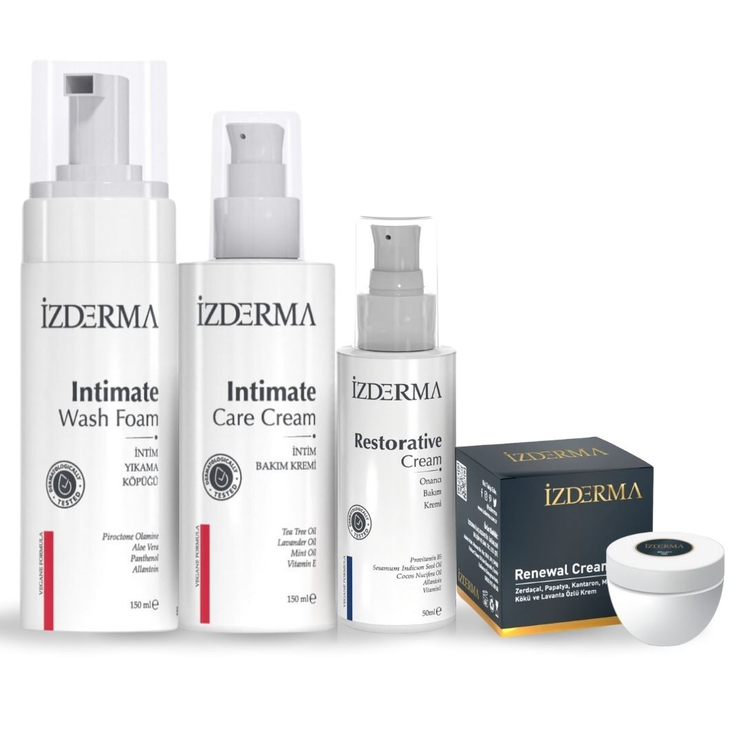 Renewal Cream & İntim Bakım Kremi ve Yıkama Köpüğü & Onarıcı Bakım Kremi 4'lü Set