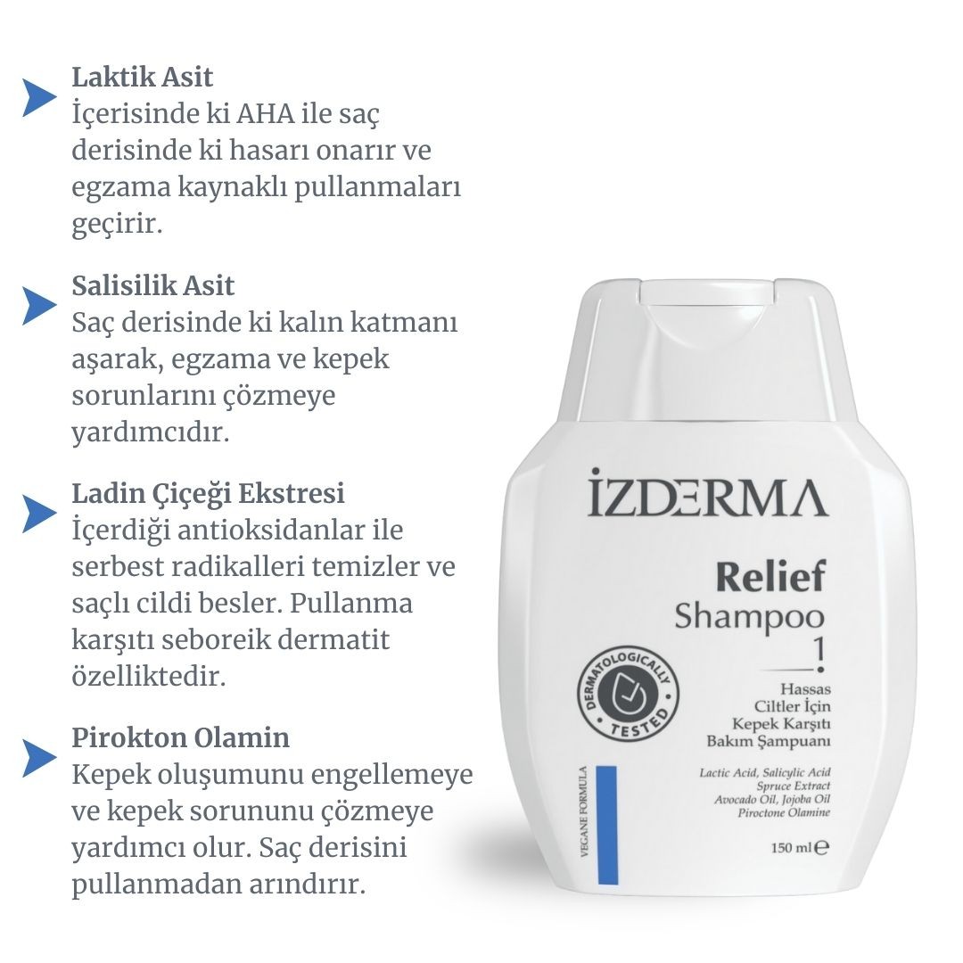 Relief-1 Shampoo Egzama Kaynaklı Kepek Karşıtı Bakım Şampuanı