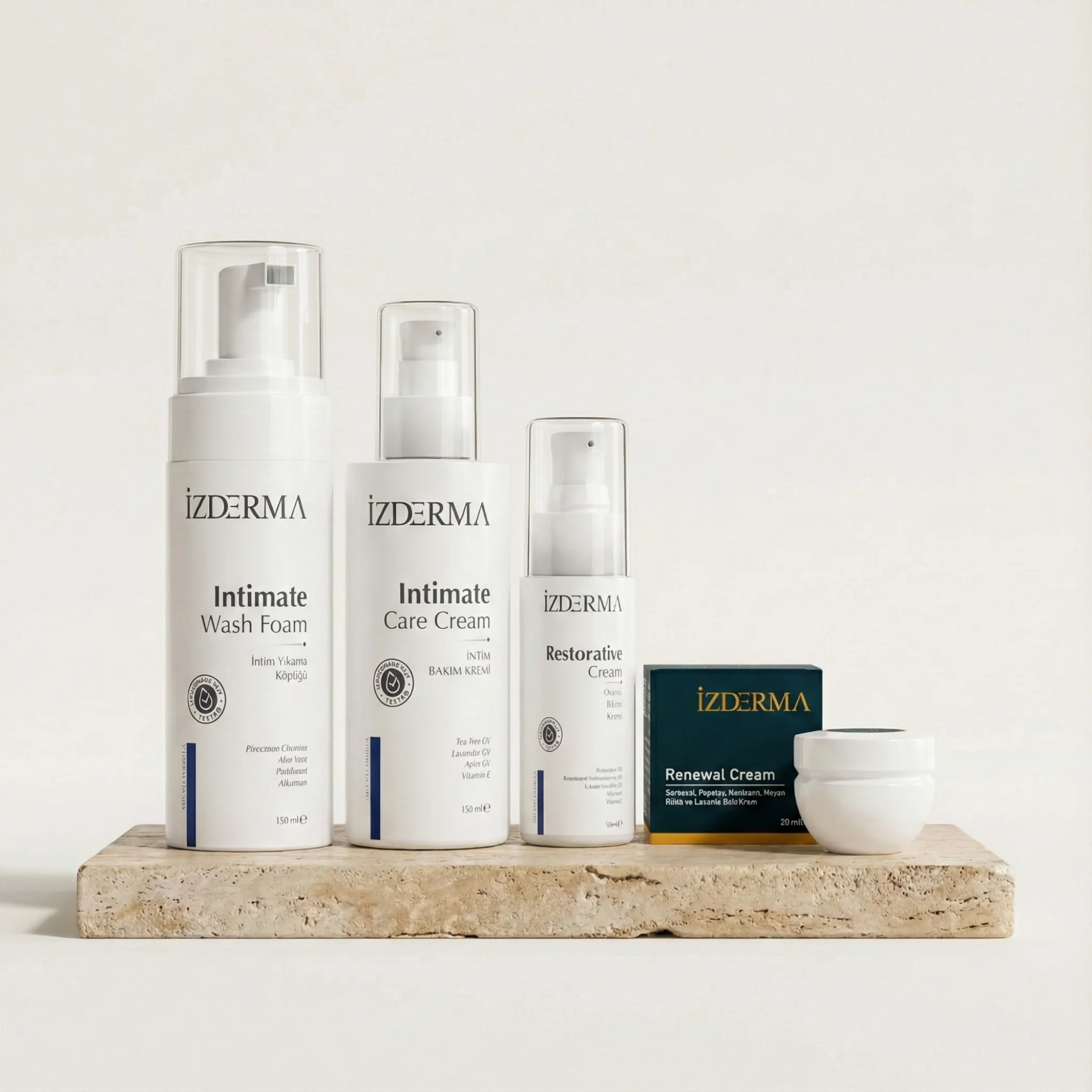 Renewal Cream & İntim Bakım Kremi ve Yıkama Köpüğü & Onarıcı Bakım Kremi 4'lü Set