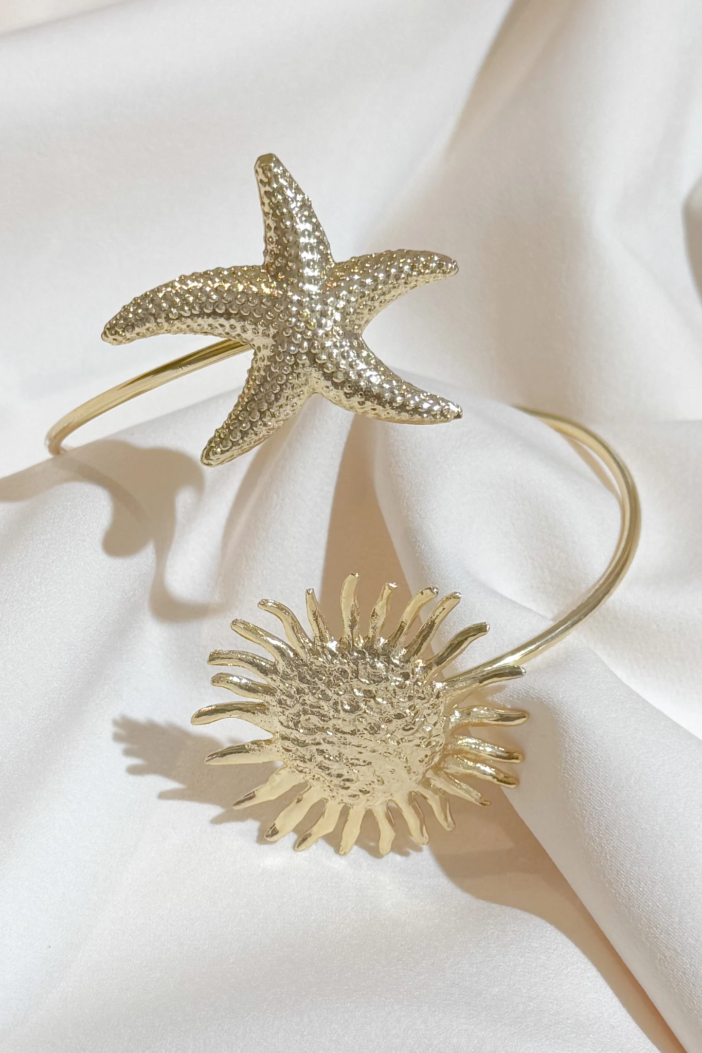 Altın Kaplama Yıldız ve Güneşli Pazı Bileklik