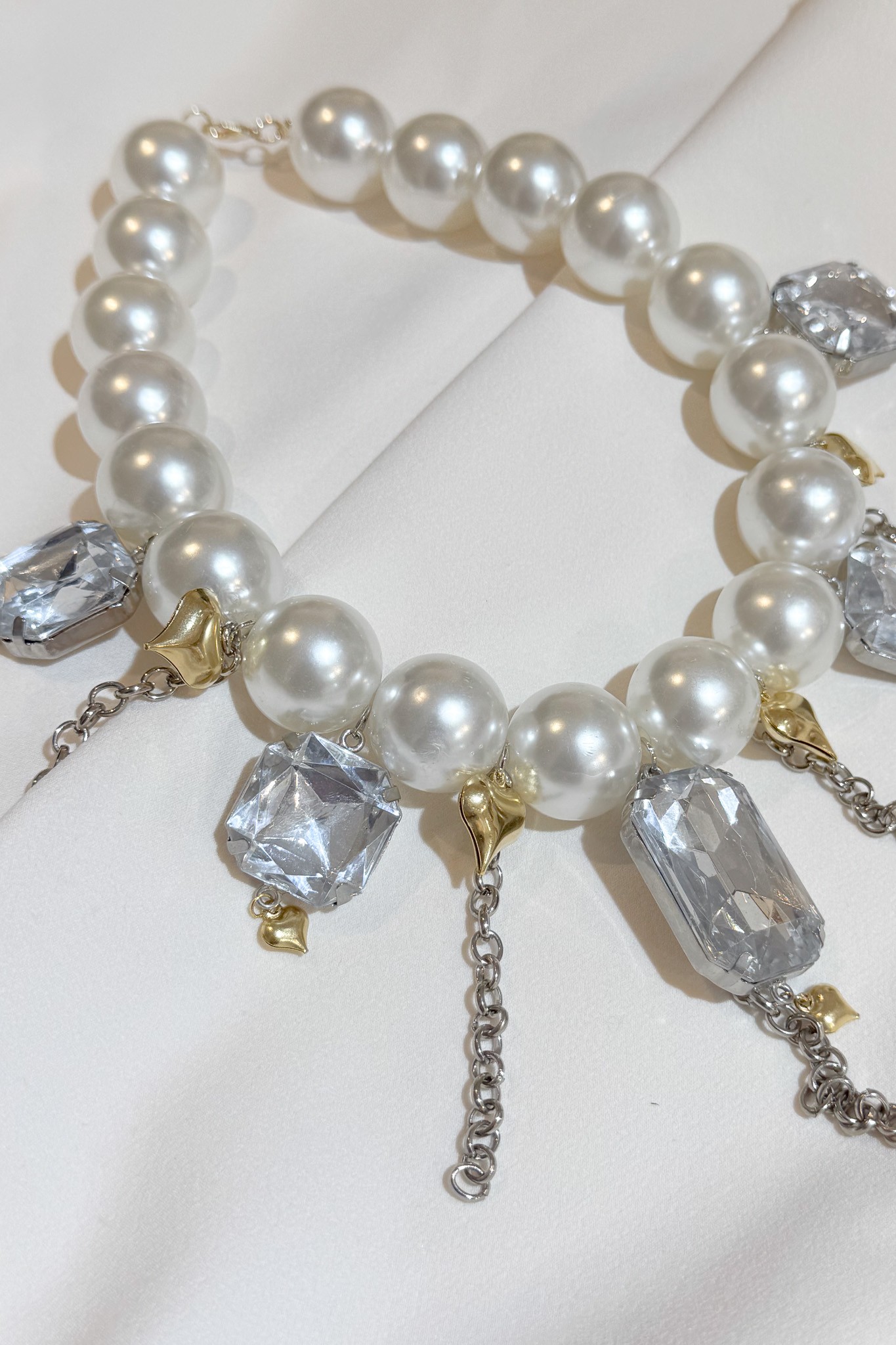 Büyük İri Taşlı Tasarım Choker Kolye