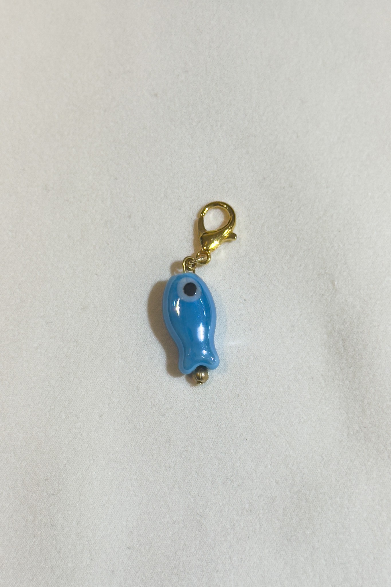 Murano Cam Mavi Balık Charm