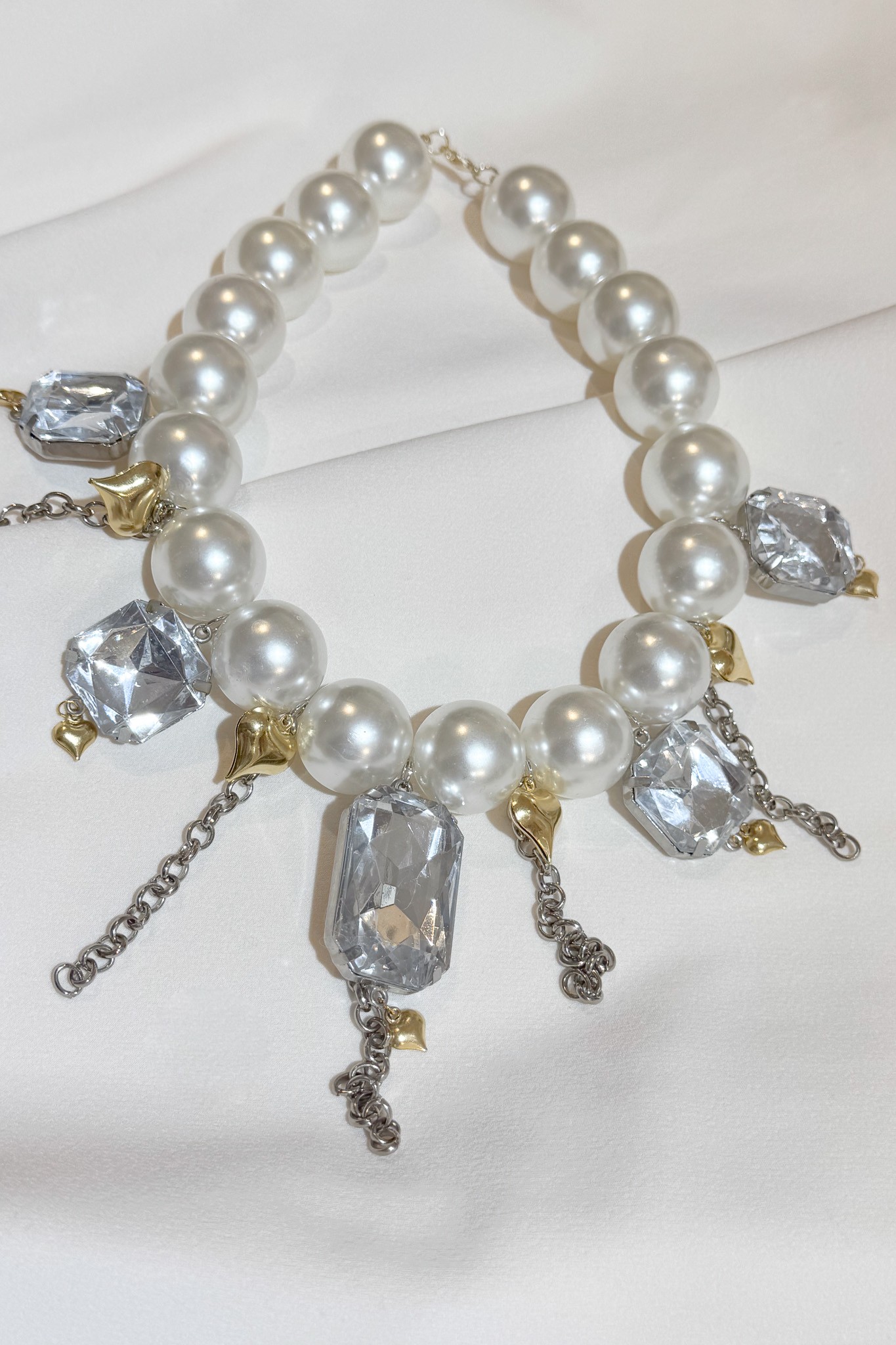 Büyük İri Taşlı Tasarım Choker Kolye