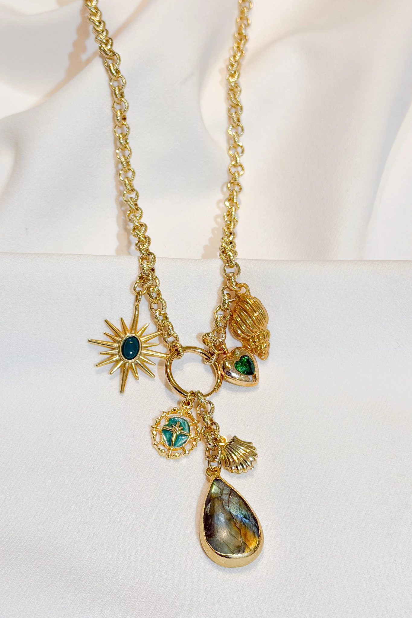 Labradorit Doğal Taş Kolye