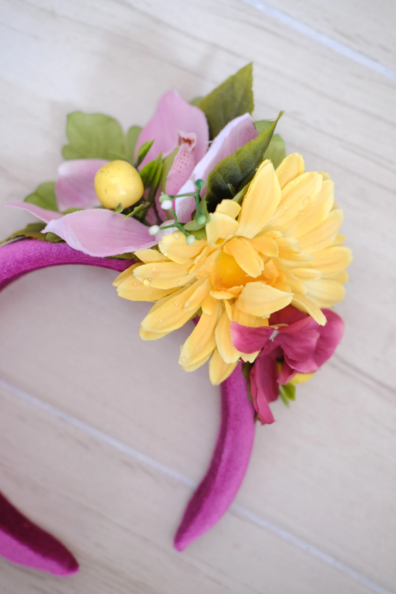 Pembe Çiçekli Taç, Festival Tacı, Nişan Tacı, Lohusa Tacı