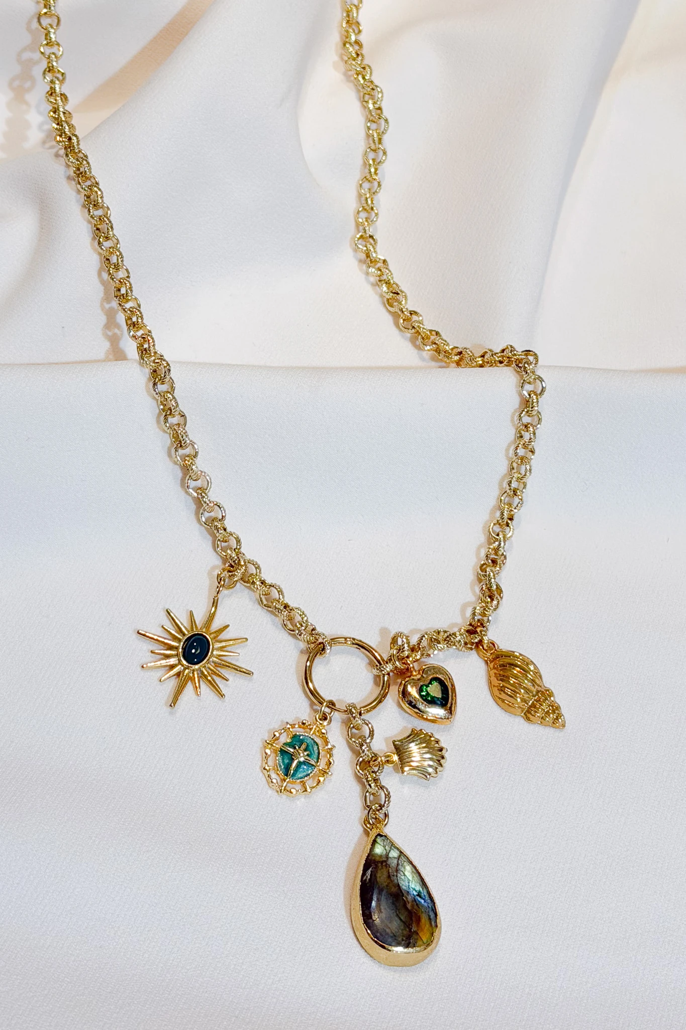 Labradorit Doğal Taş Kolye