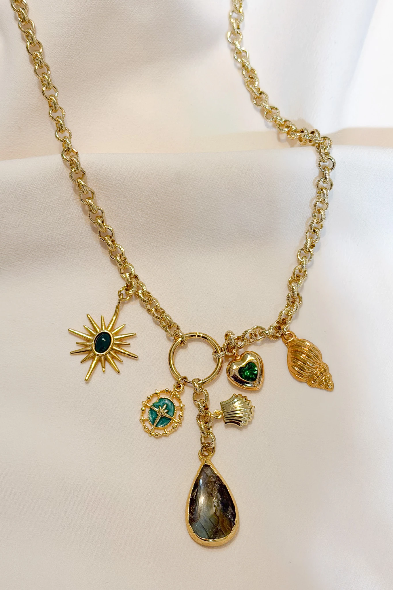 Labradorit Doğal Taş Kolye