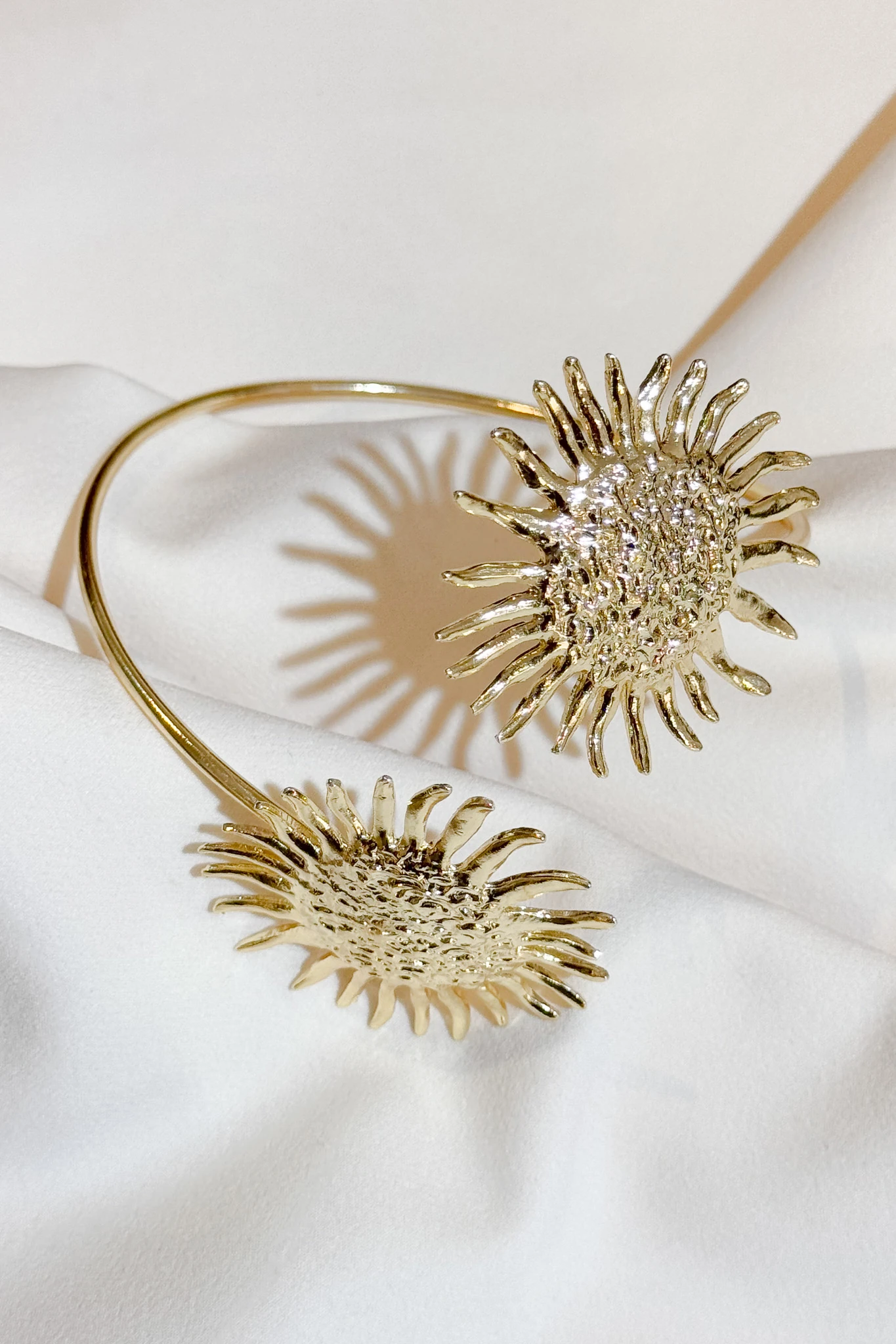 Altın Kaplama Güneş Tasarım Pazı Bilekliği