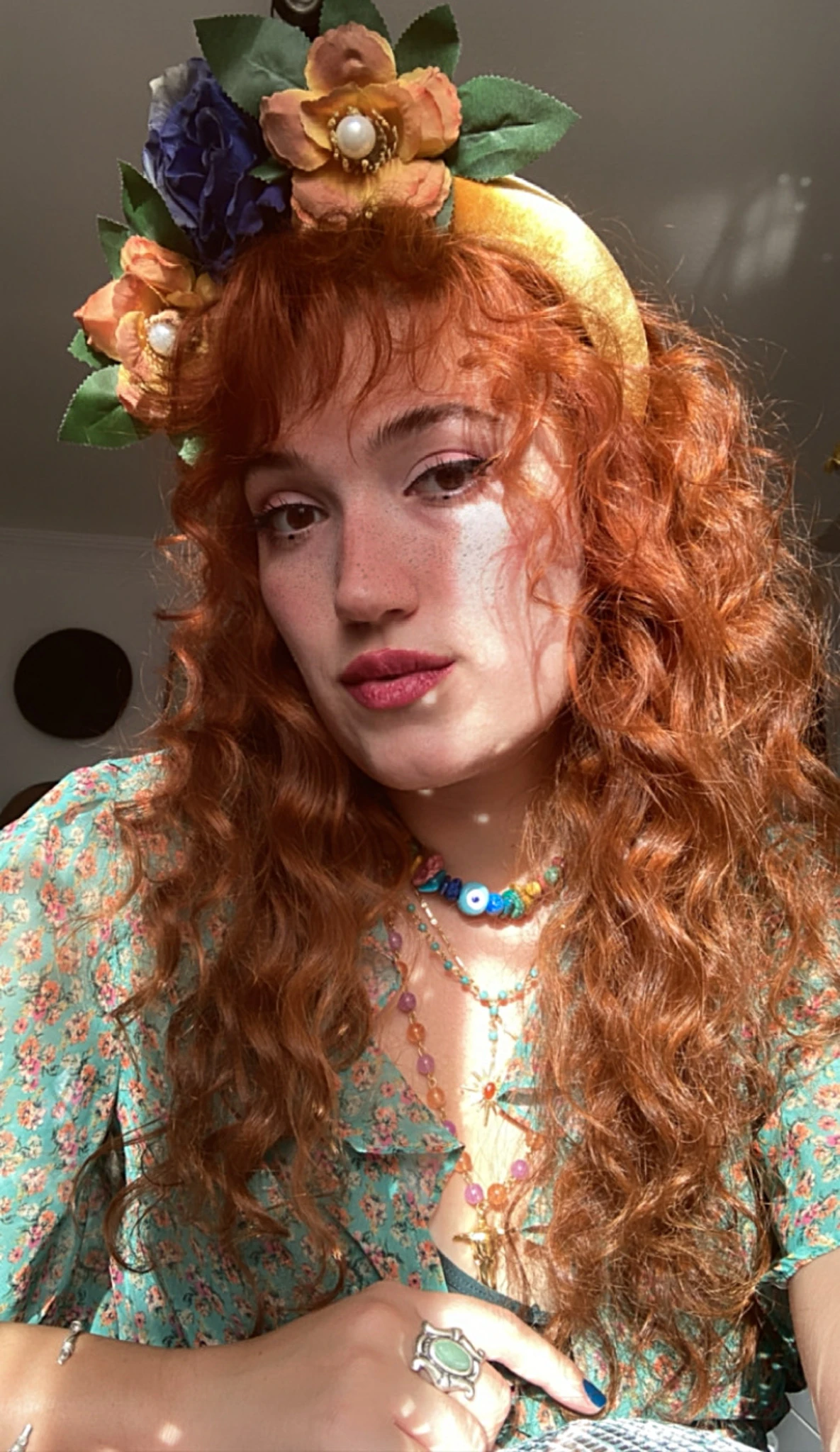 Turuncu Çiçekli Taç, Festival Tacı, Nişan Tacı, Lohusa Tacı