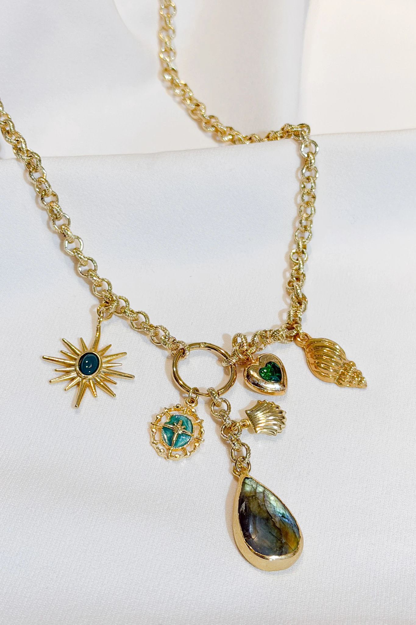 Labradorit Doğal Taş Kolye