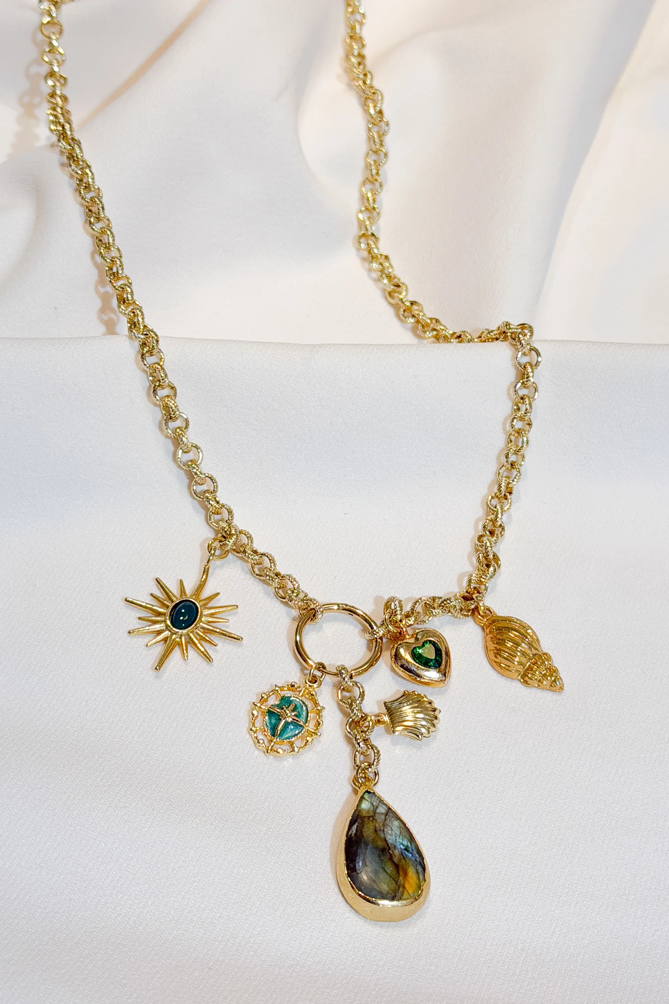 Labradorit Doğal Taş Kolye