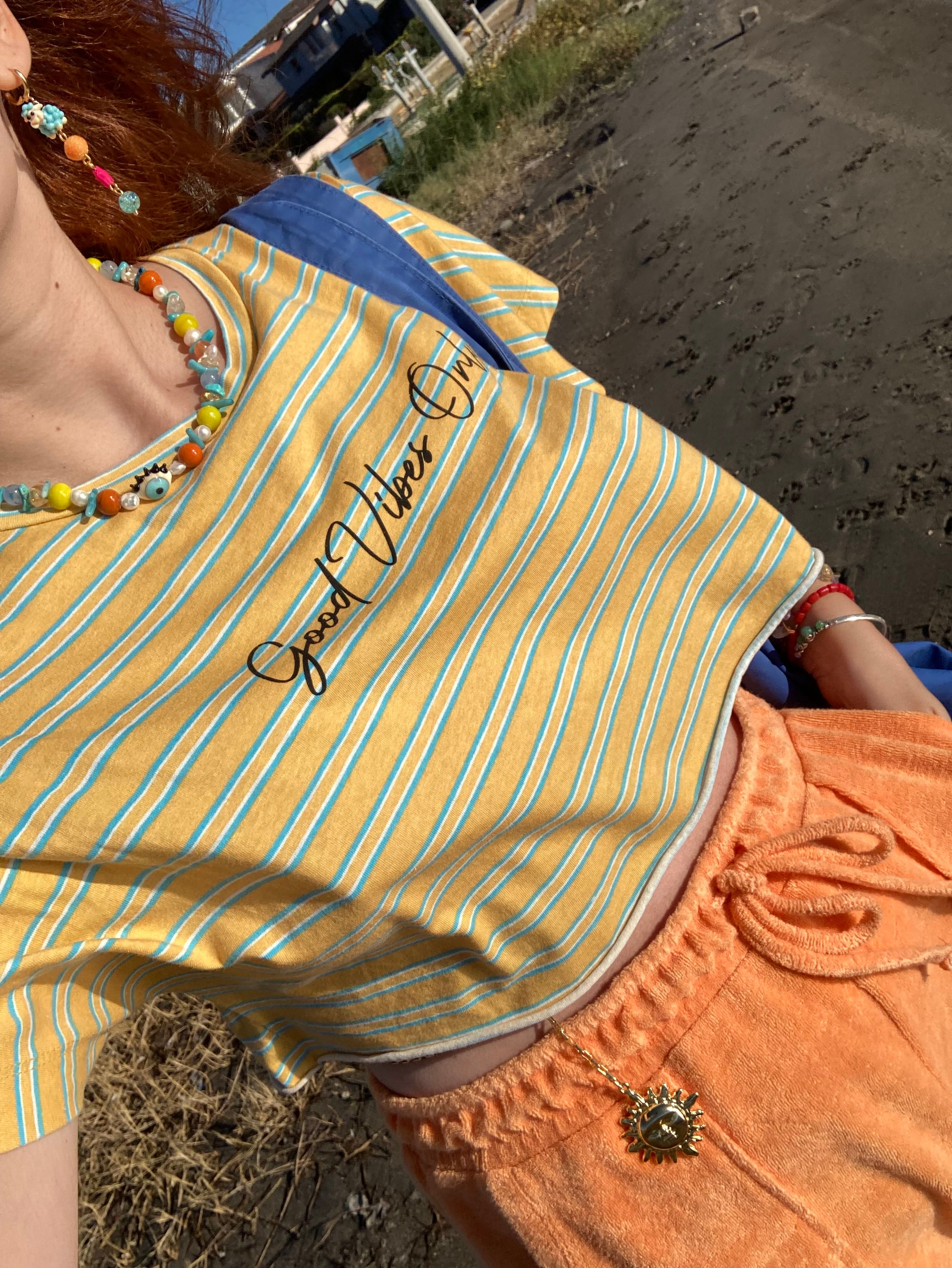 Güneş Charm Bel Zinciri, Happy Sun Face Celestial Belly Chain