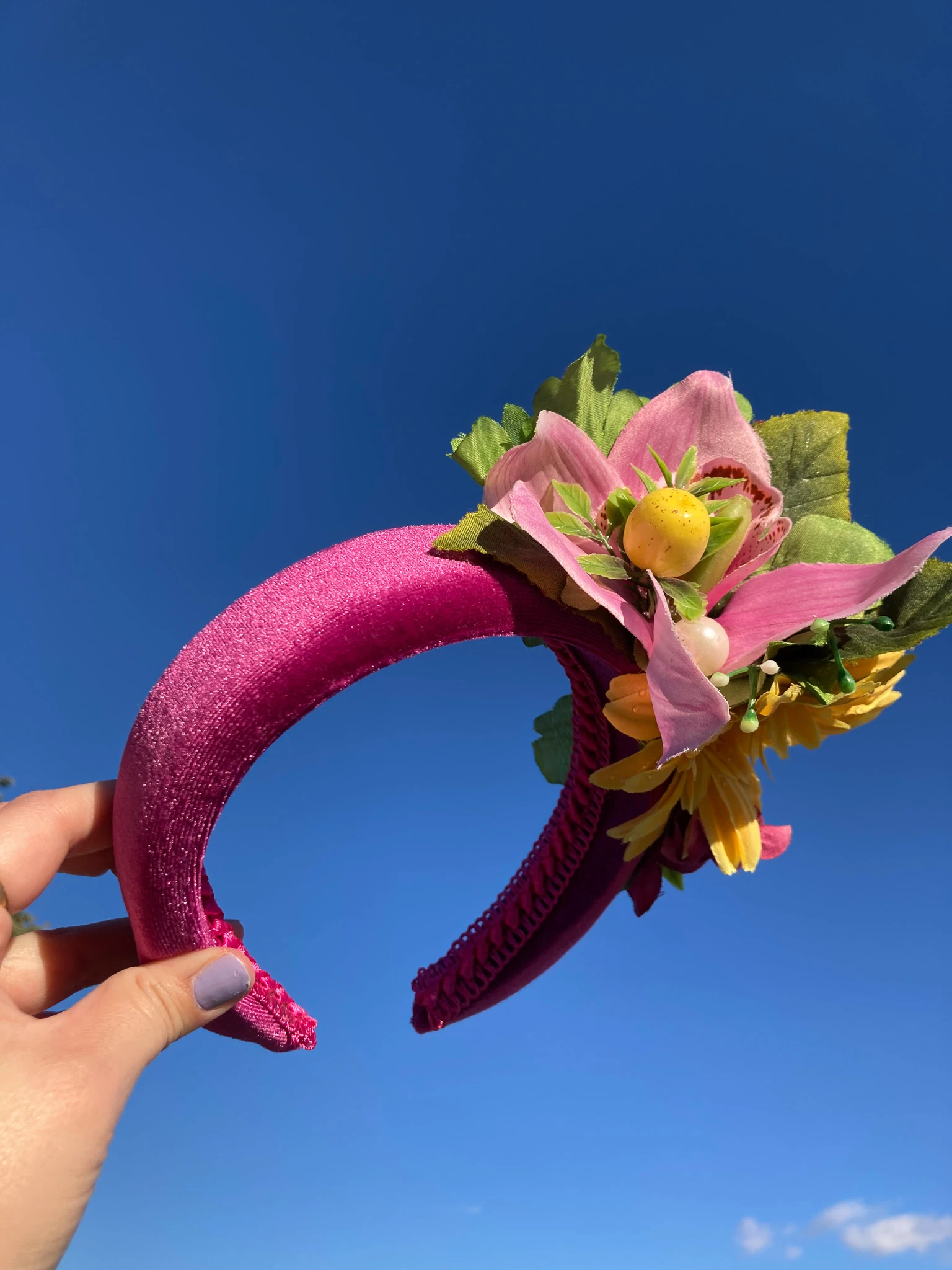 Pembe Çiçekli Taç, Festival Tacı, Nişan Tacı, Lohusa Tacı