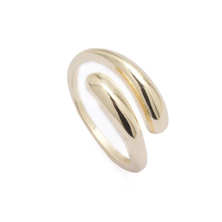 Gold Curve Midi Ring