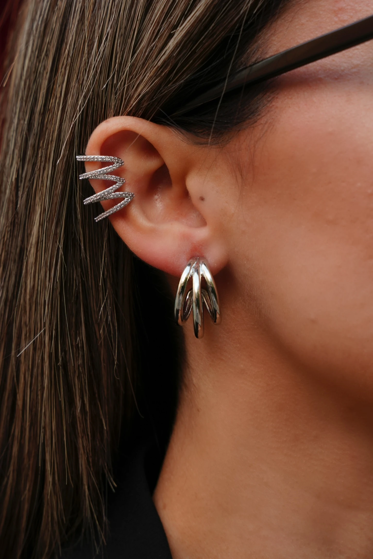 Silver Spark Spiral Cuff