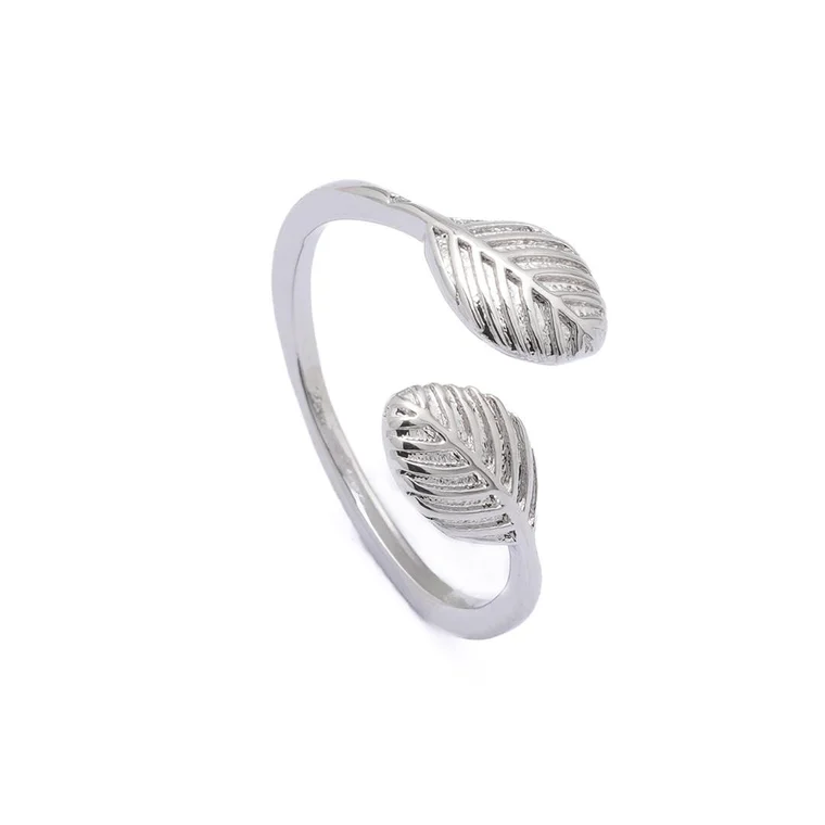 Twin Leaf Midi Ring