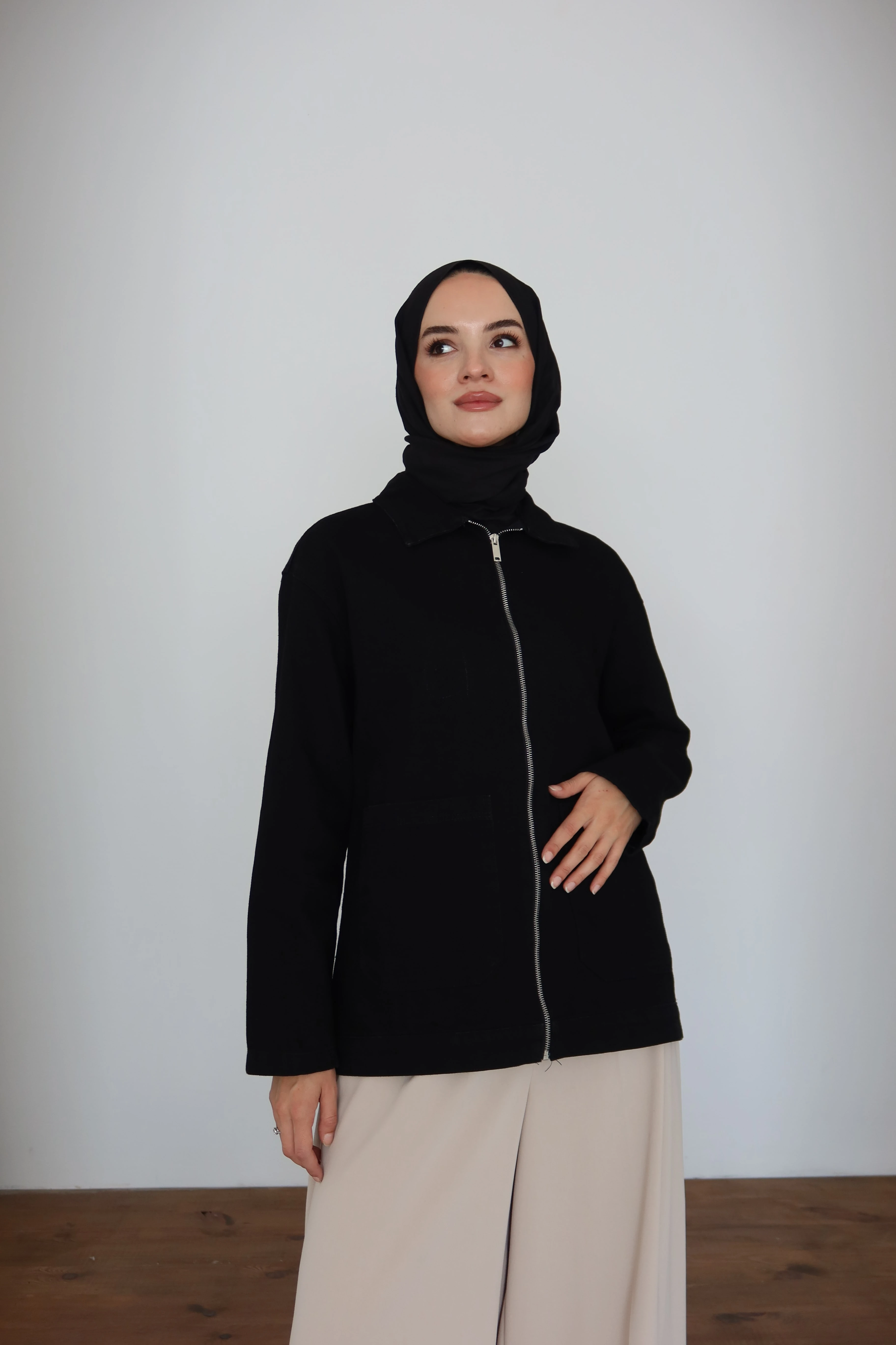 Fermuarlı Tesettür Ceket