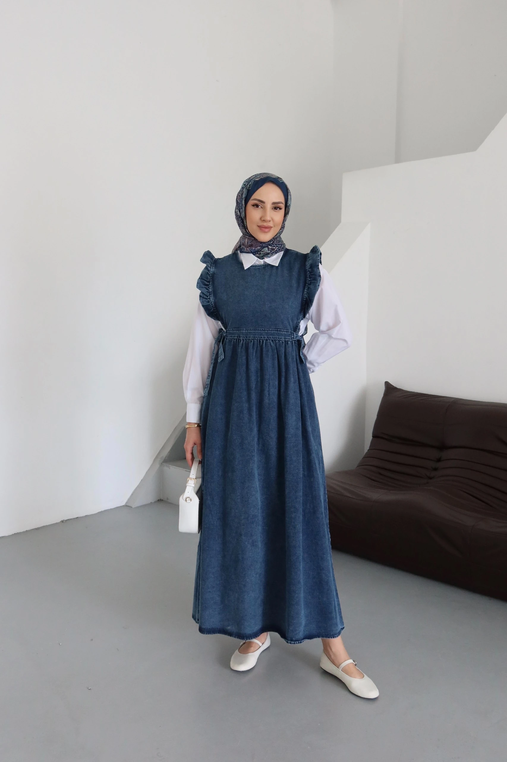 Tesettür Kot Jile - Koyu Mavi