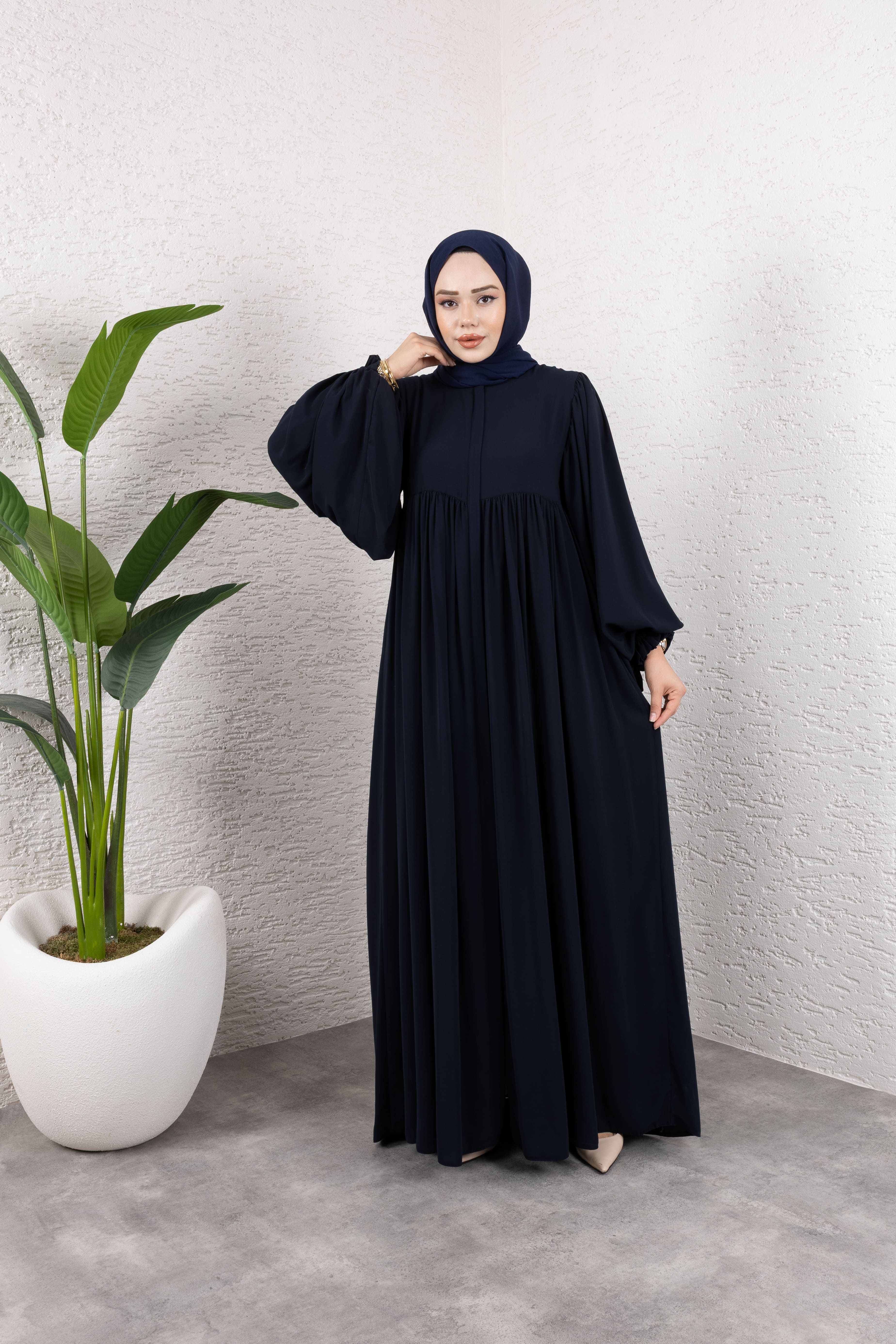 Tesettür Gizli Fermuarlı Ferace