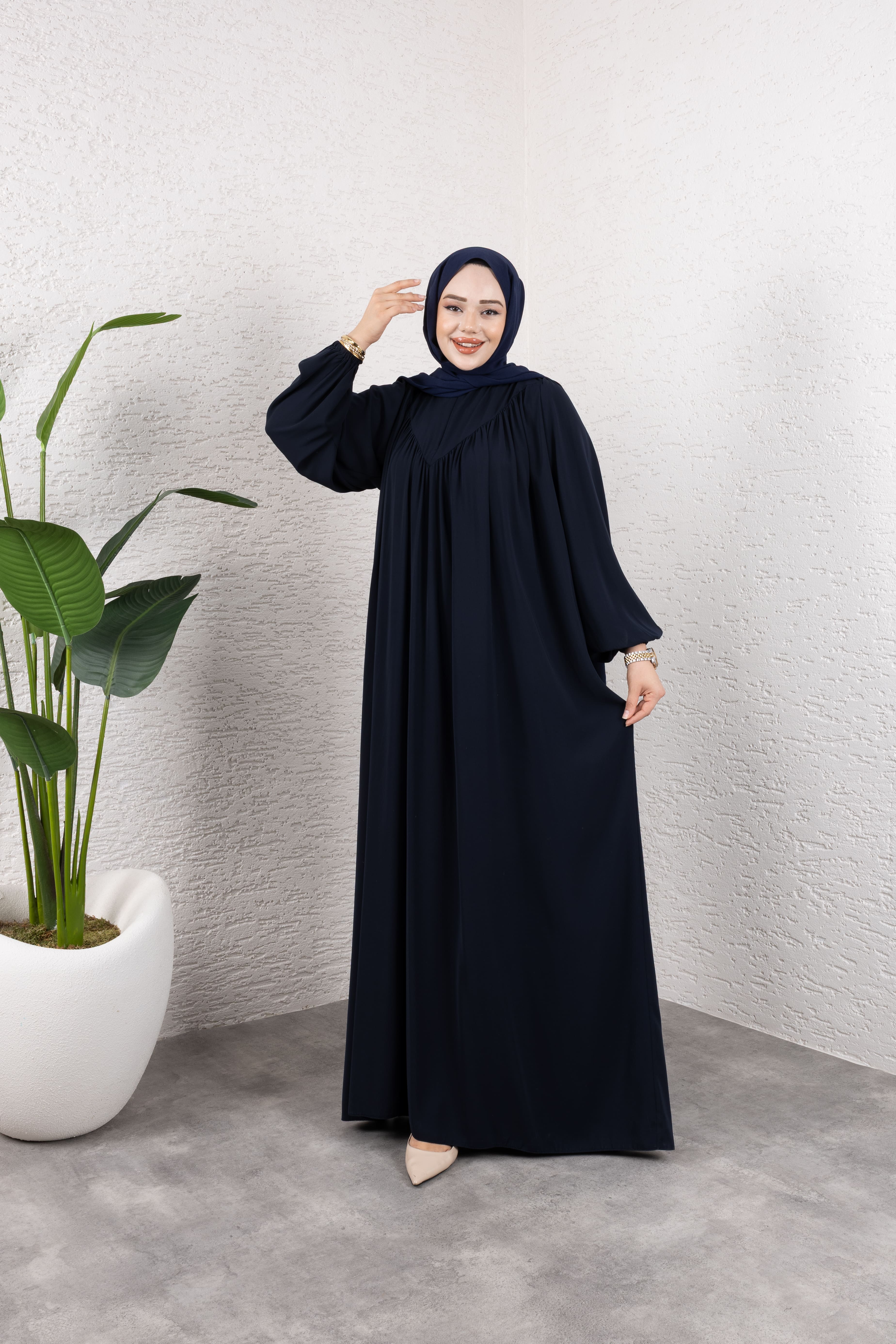 Tesettür V Robalı Elbise 