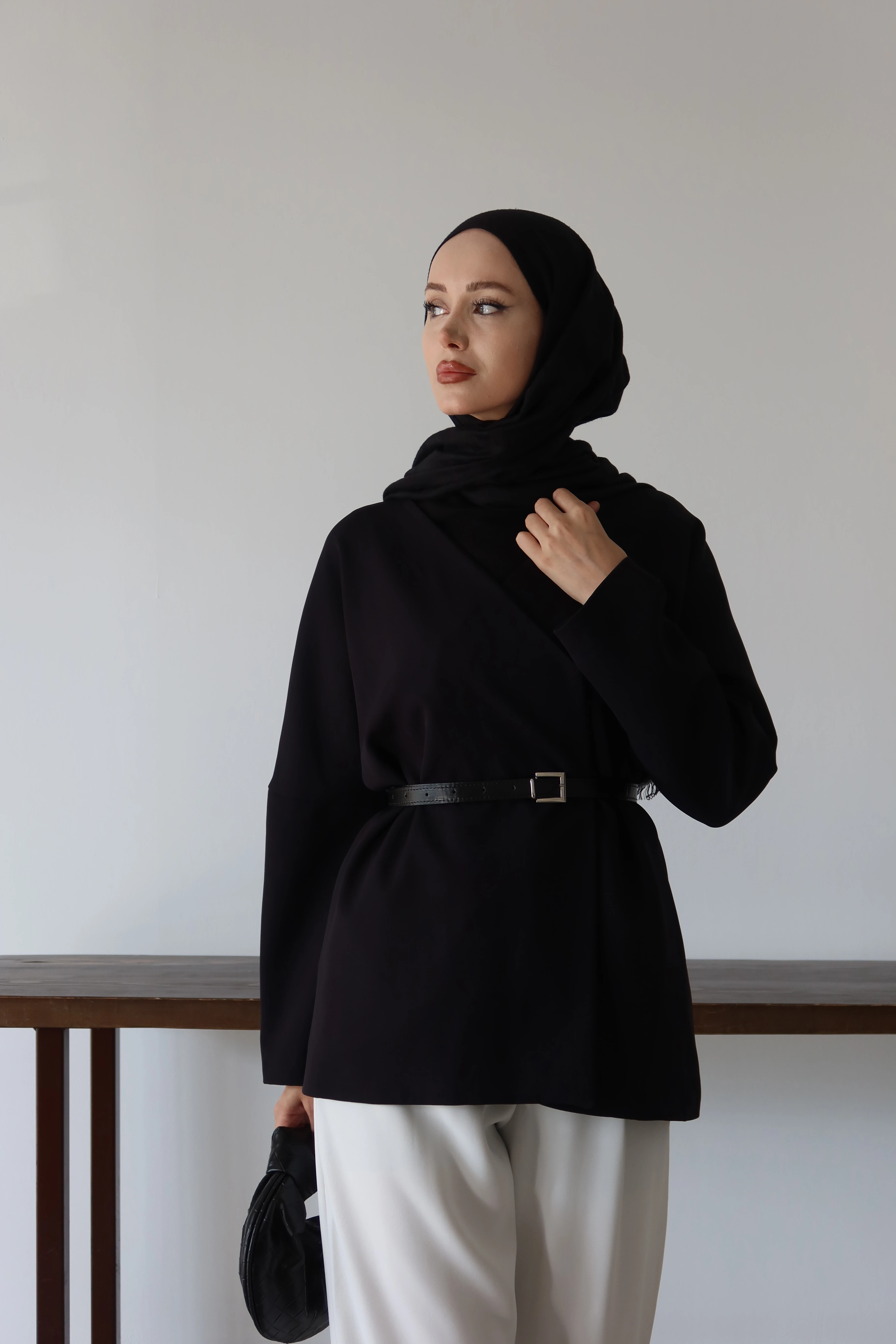 Kemer Detaylı Tesettür Ceket