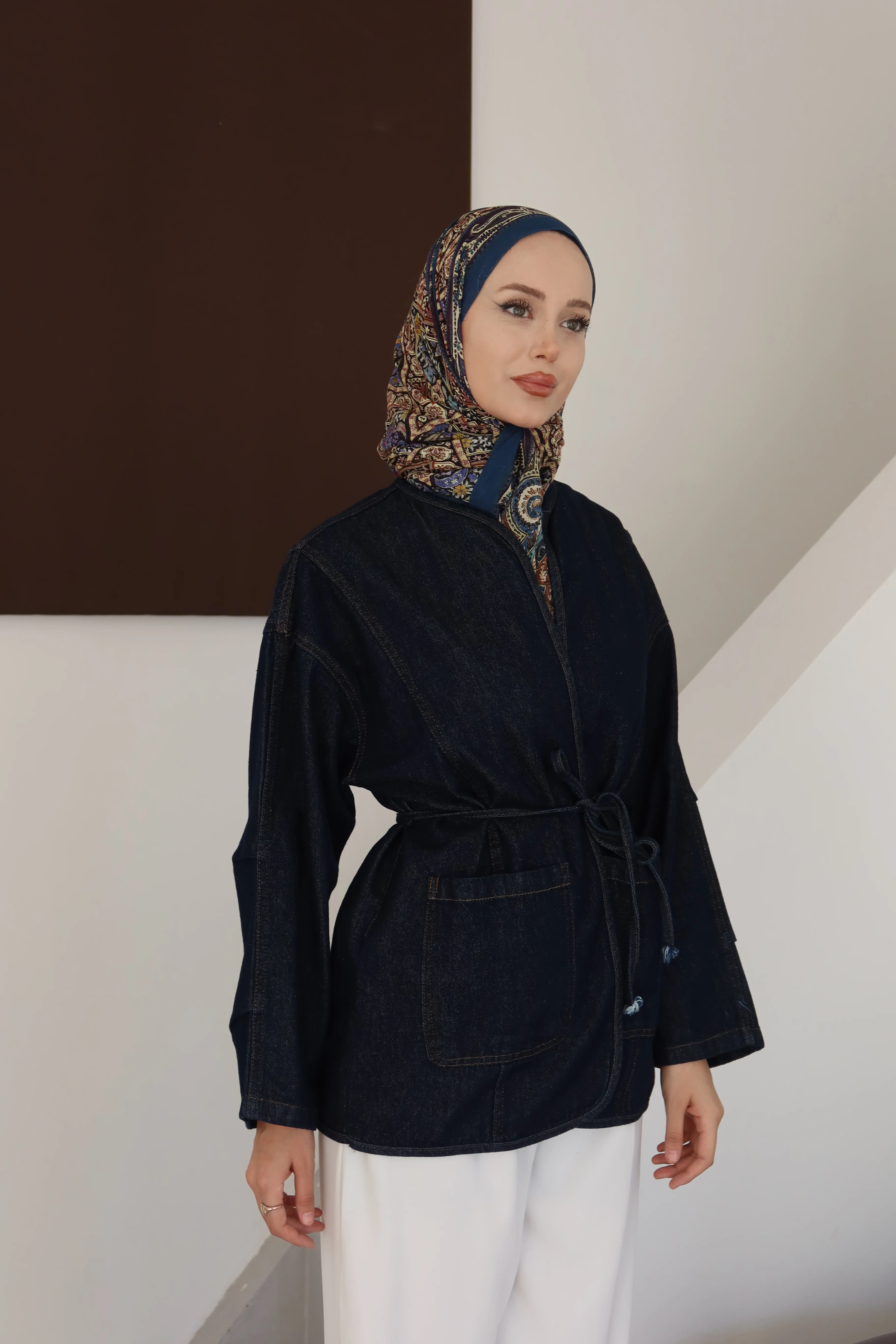 Biye Detaylı Tesettür Ceket