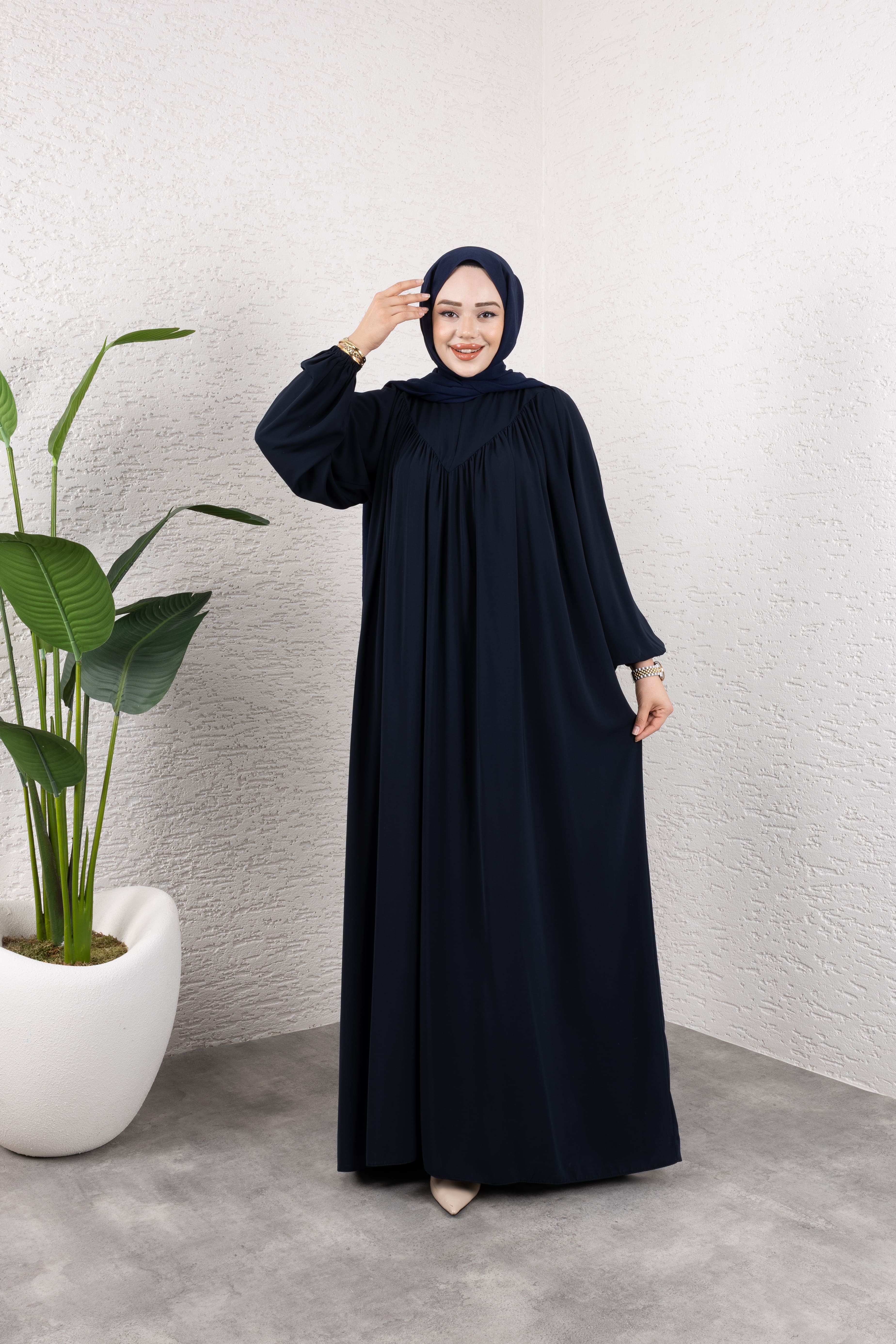 Tesettür V Robalı Elbise 