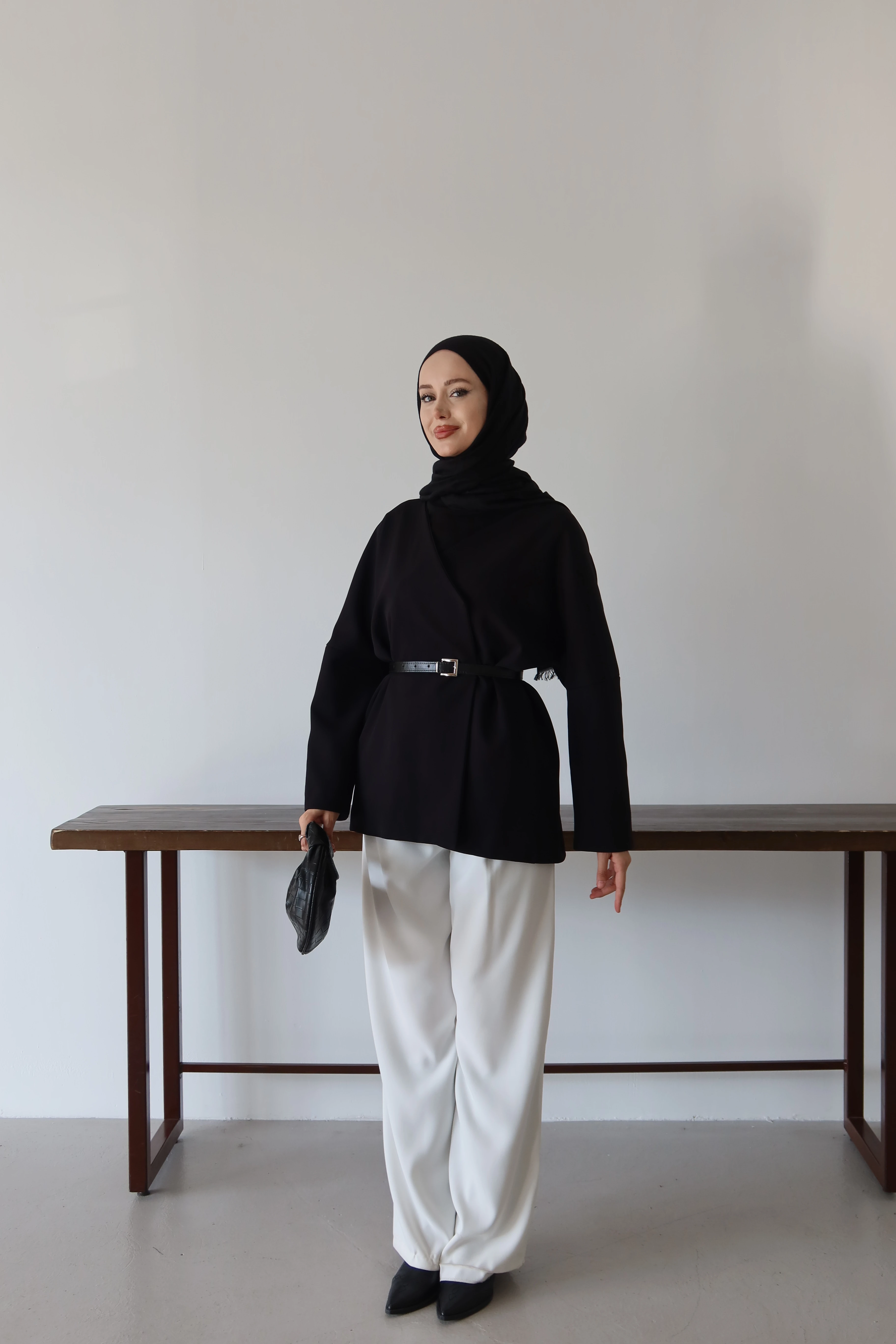 Kemer Detaylı Tesettür Ceket