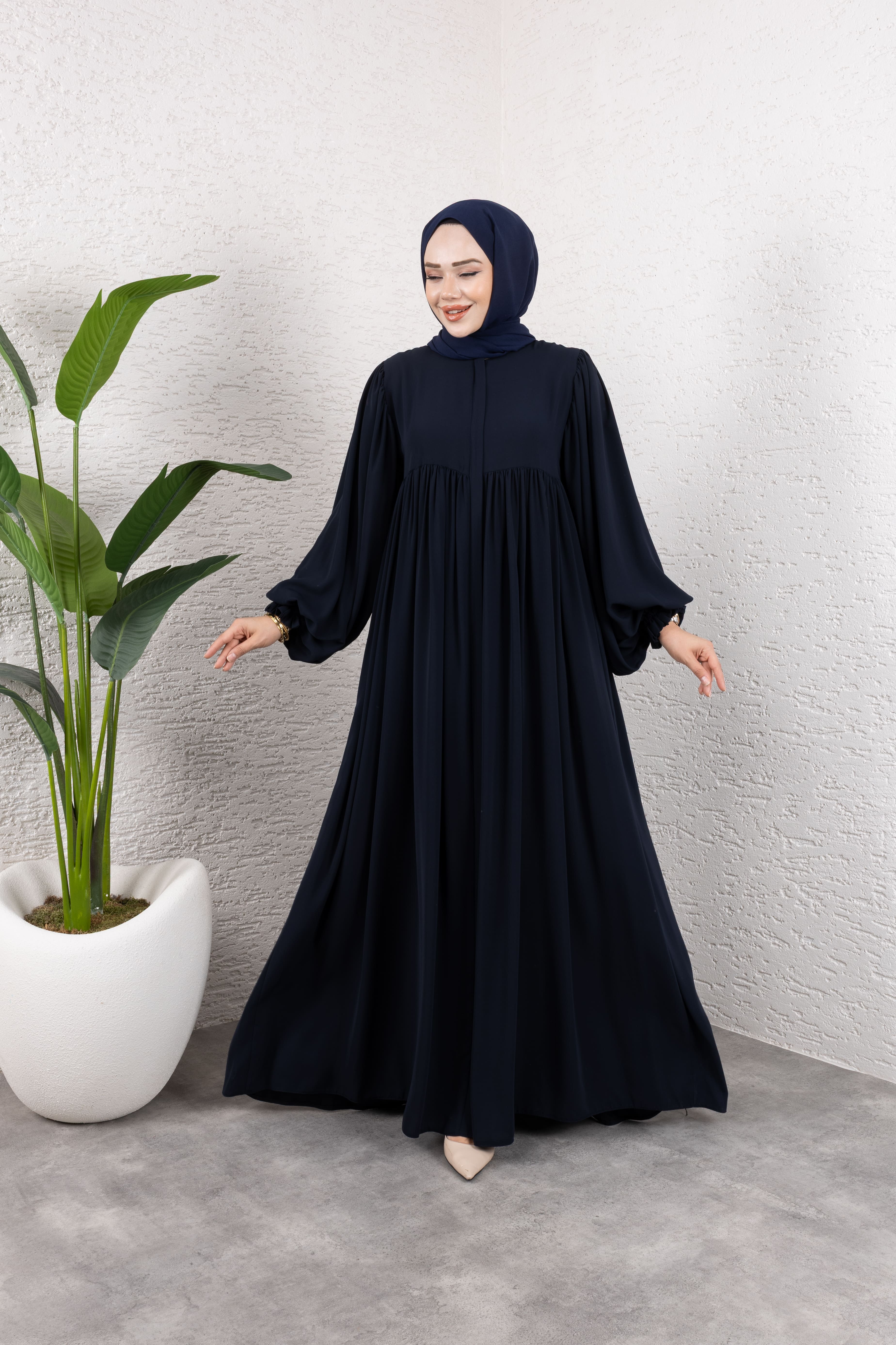 Tesettür Gizli Fermuarlı Ferace