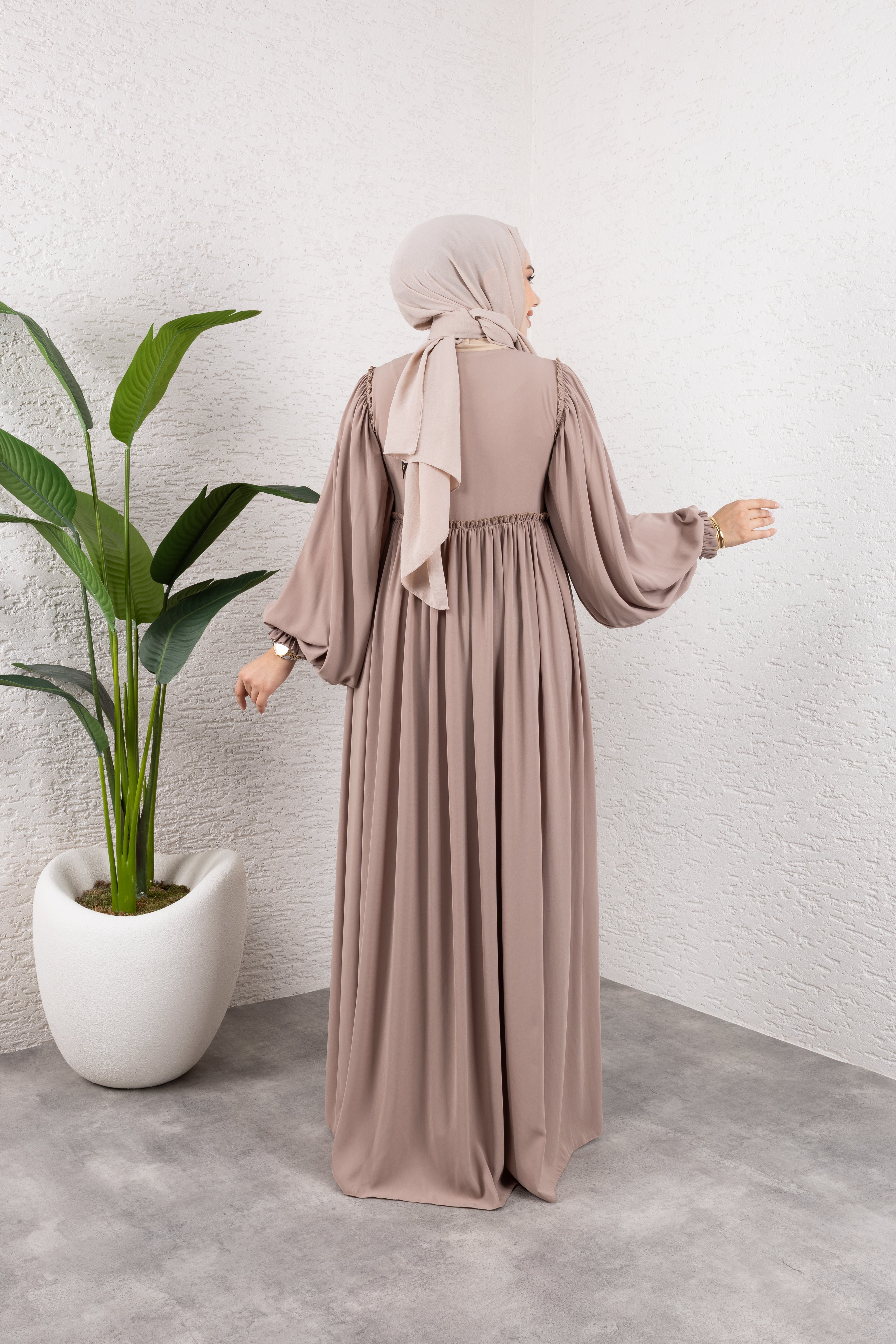 Tesettür Fırfırlı elbise