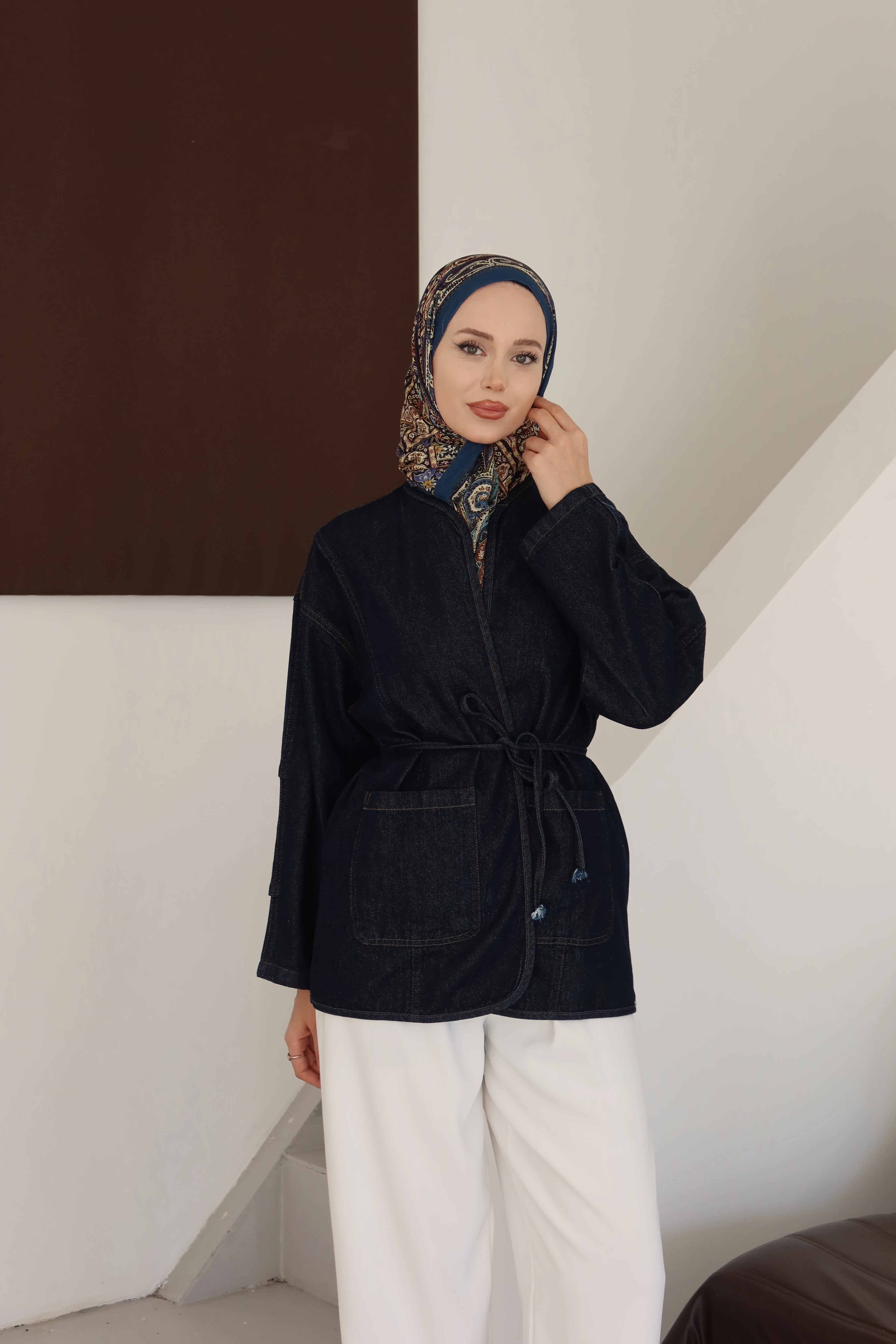 Biye Detaylı Tesettür Ceket
