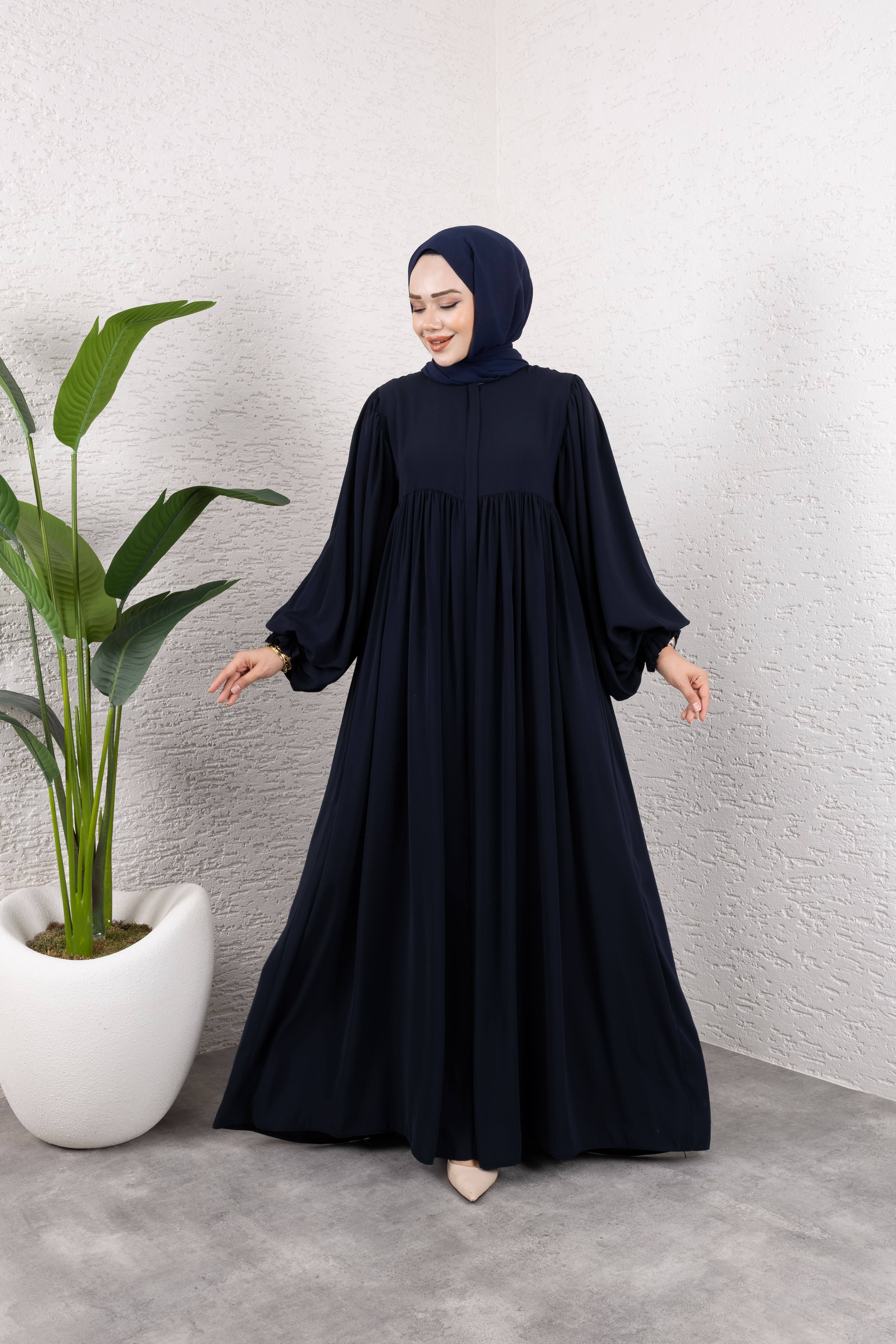 Tesettür Gizli Fermuarlı Ferace