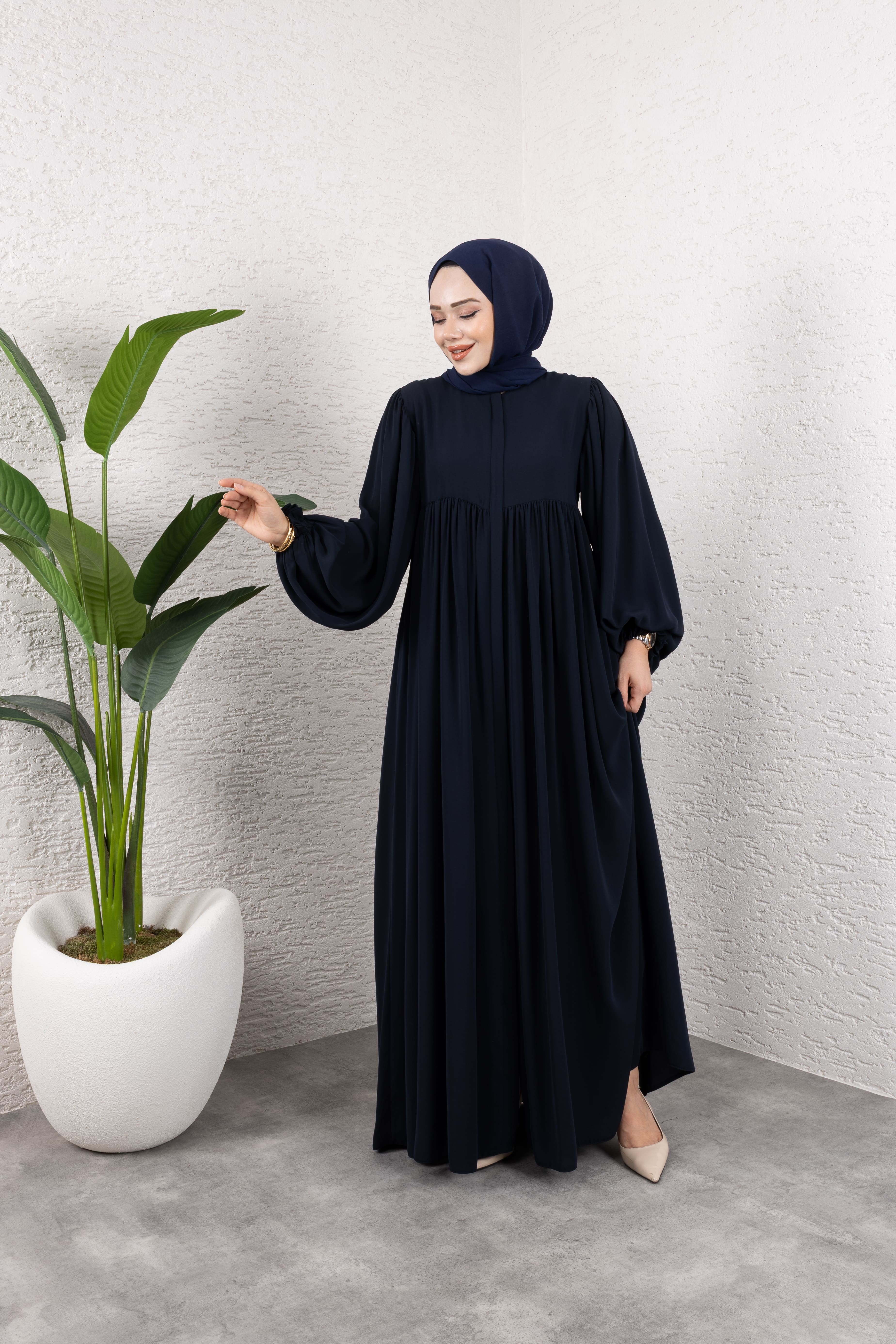 Tesettür Gizli Fermuarlı Ferace