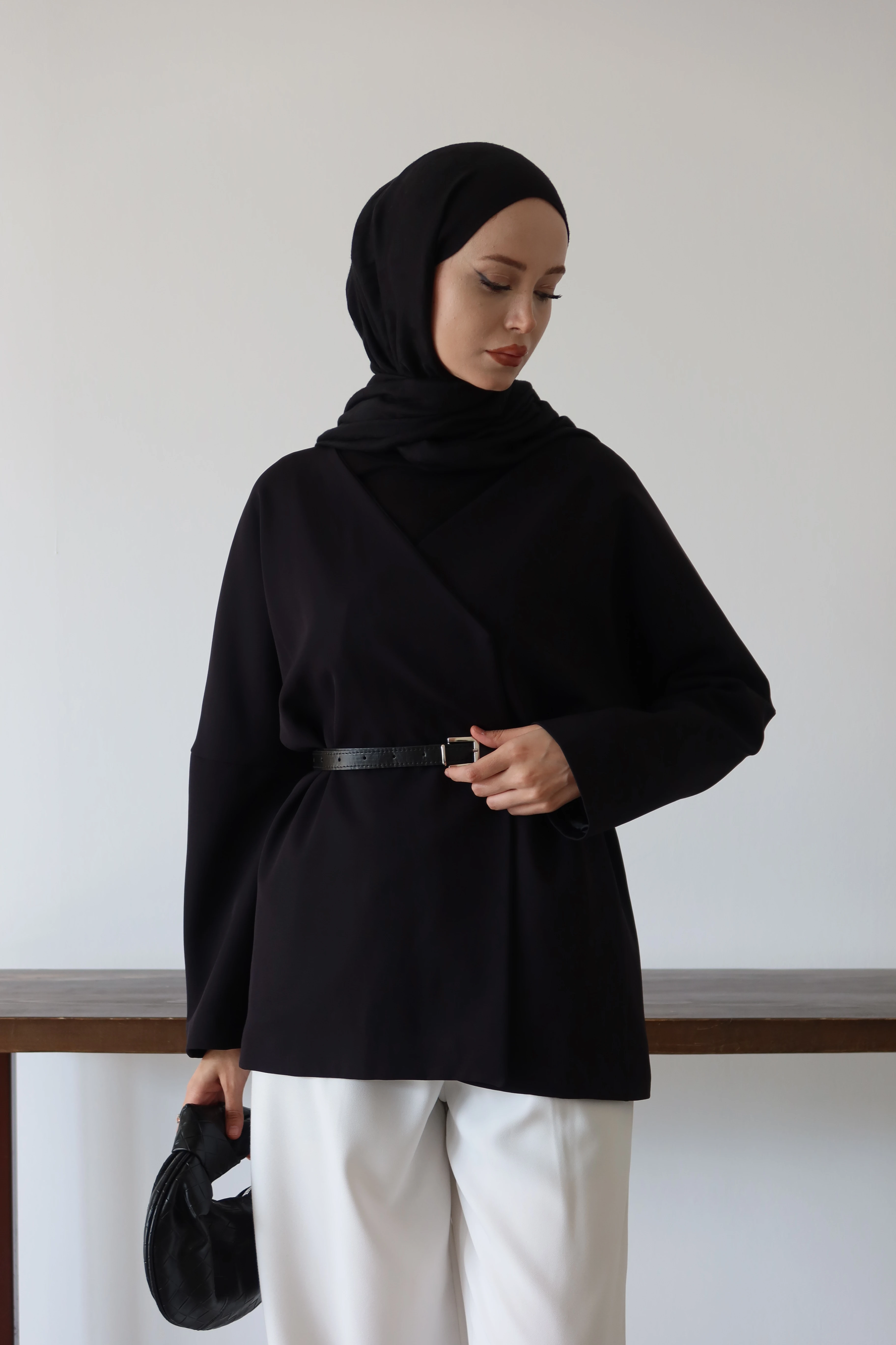 Kemer Detaylı Tesettür Ceket