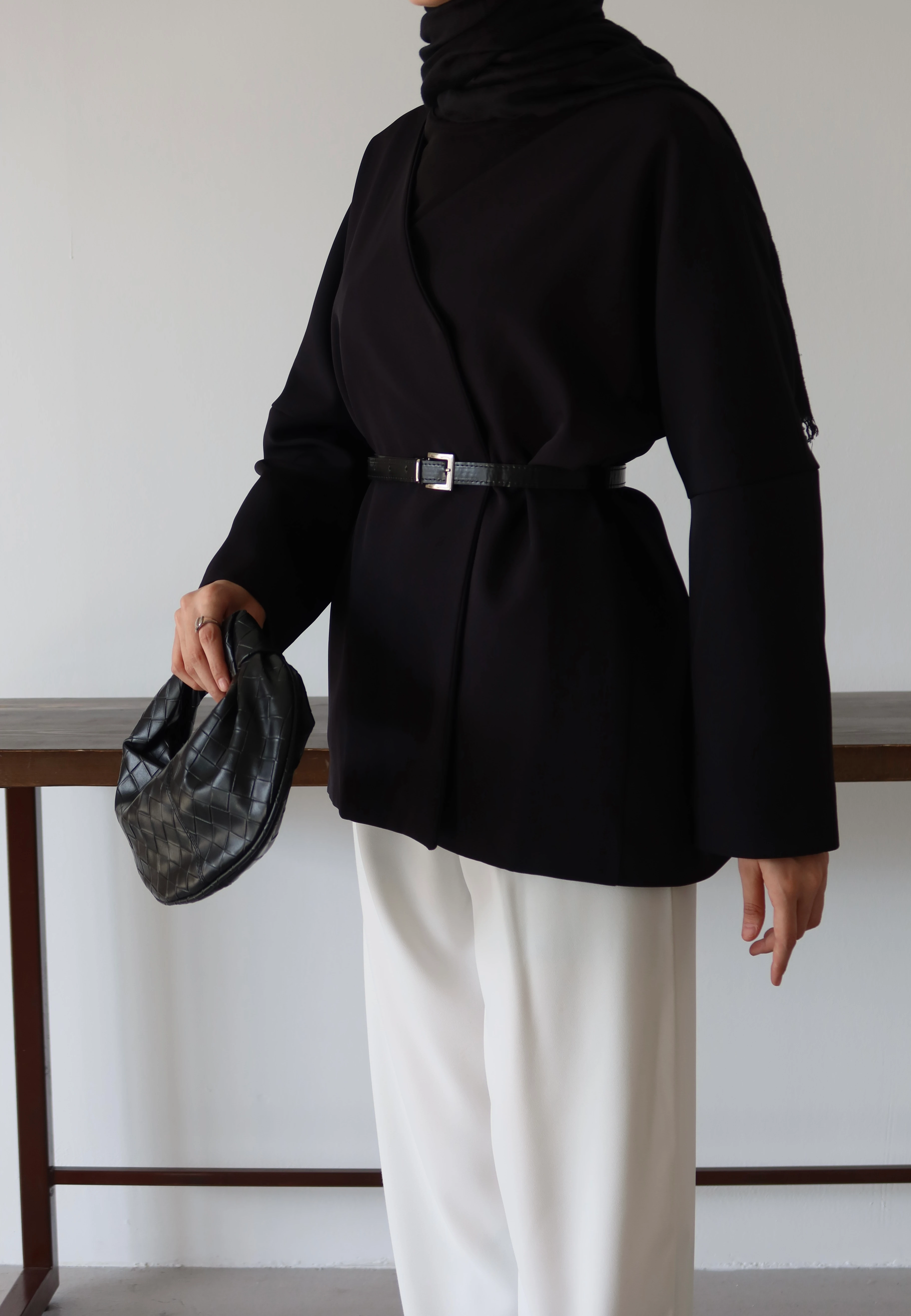 Kemer Detaylı Tesettür Ceket