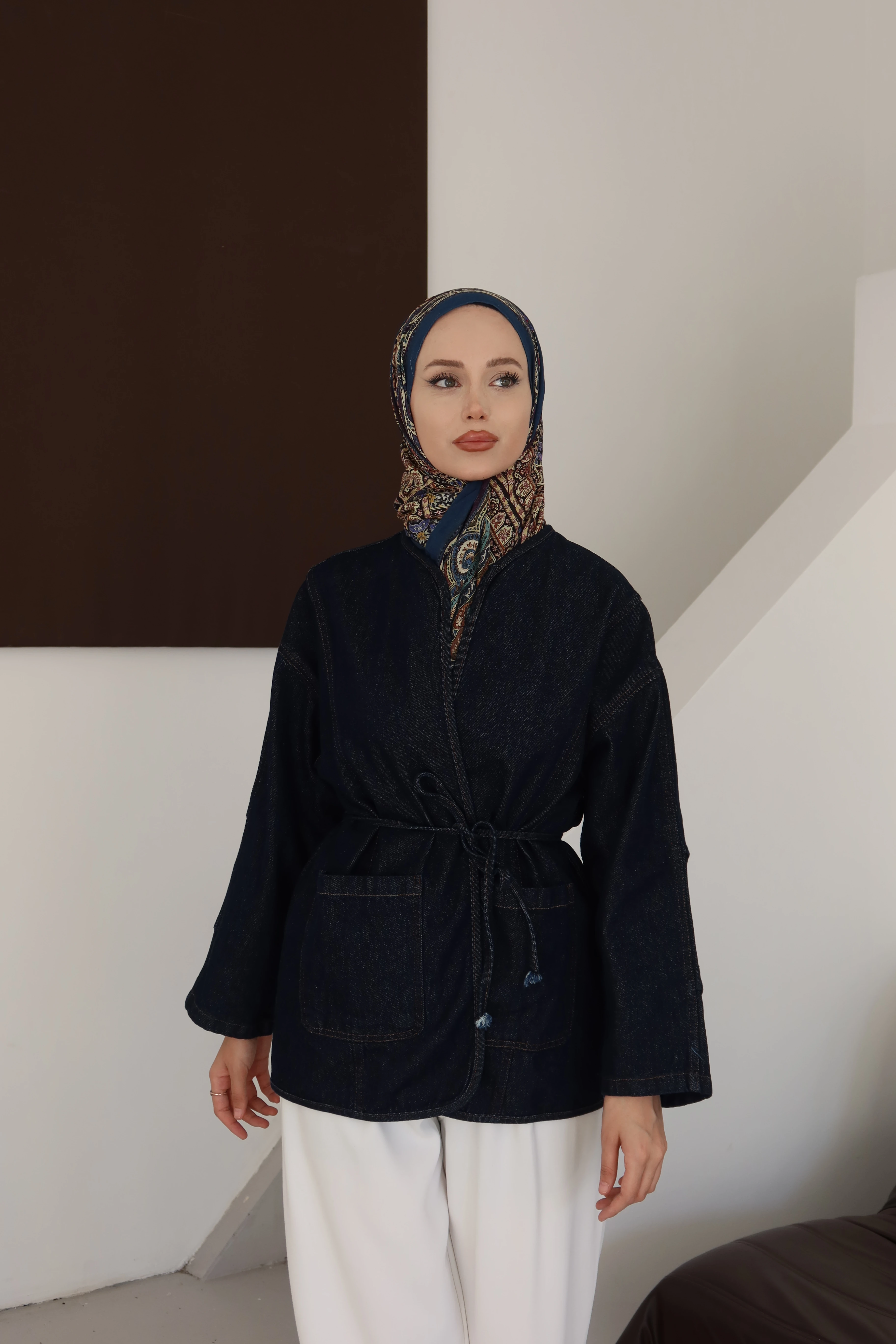 Biye Detaylı Tesettür Ceket