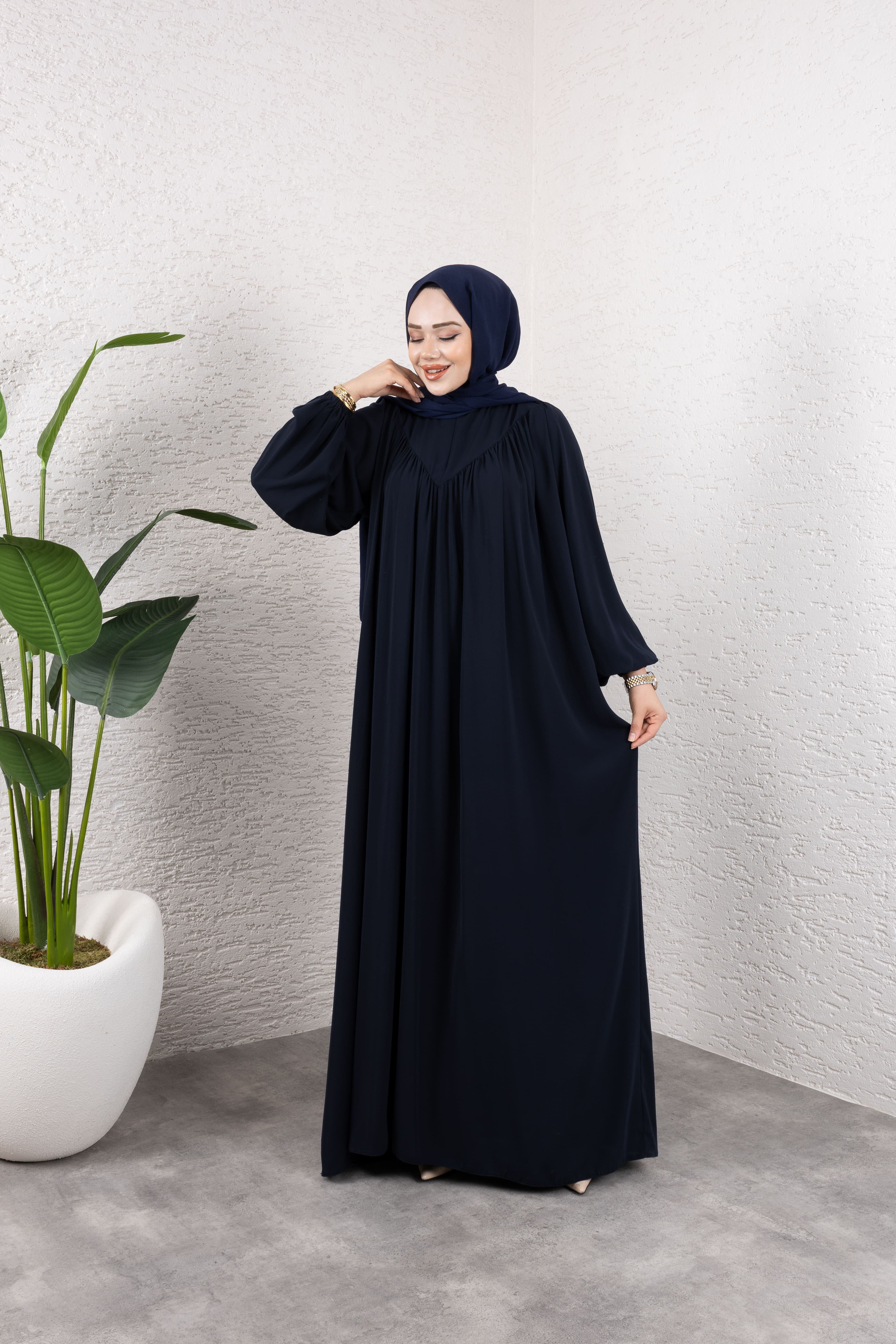 Tesettür V Robalı Elbise 