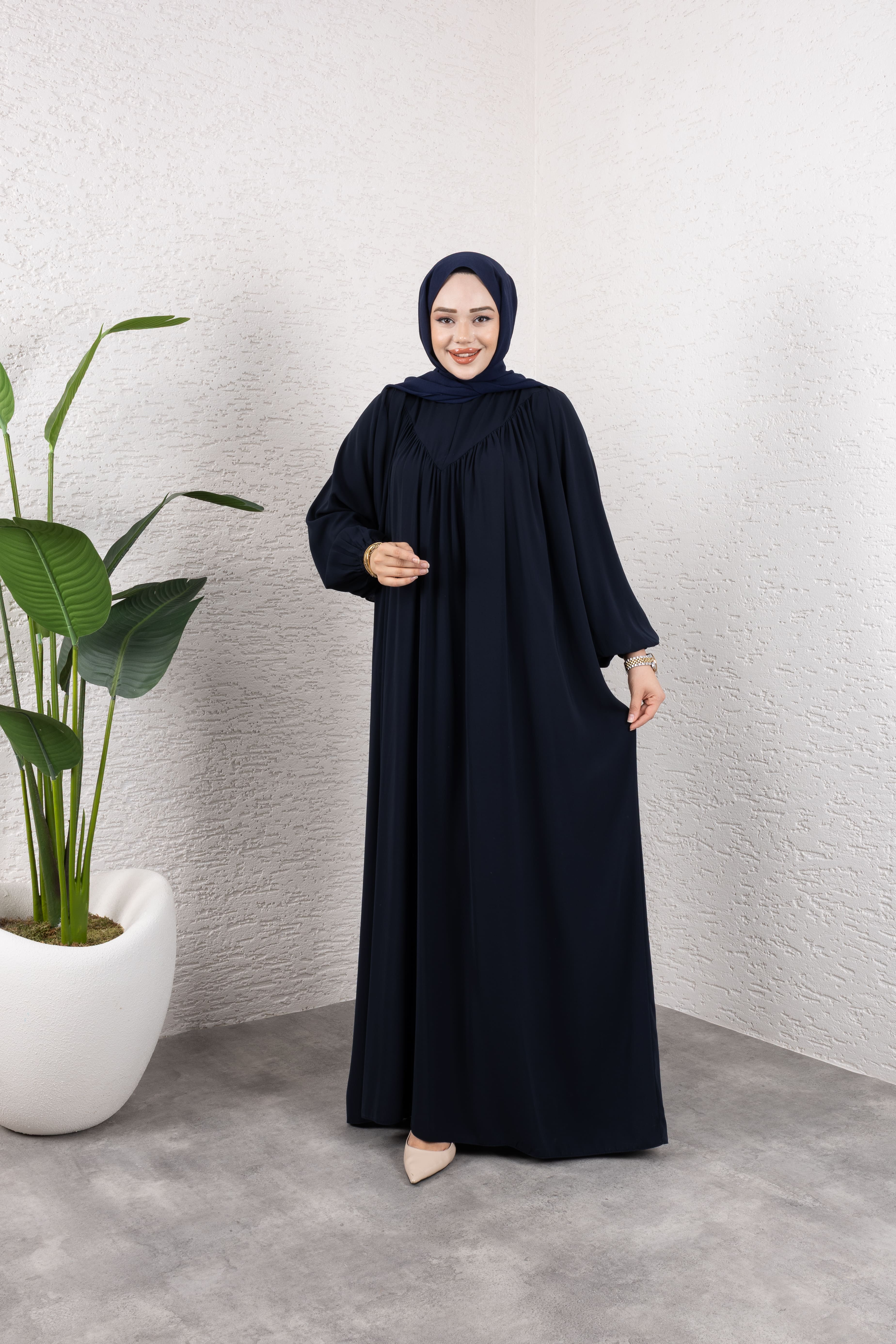 Tesettür V Robalı Elbise 