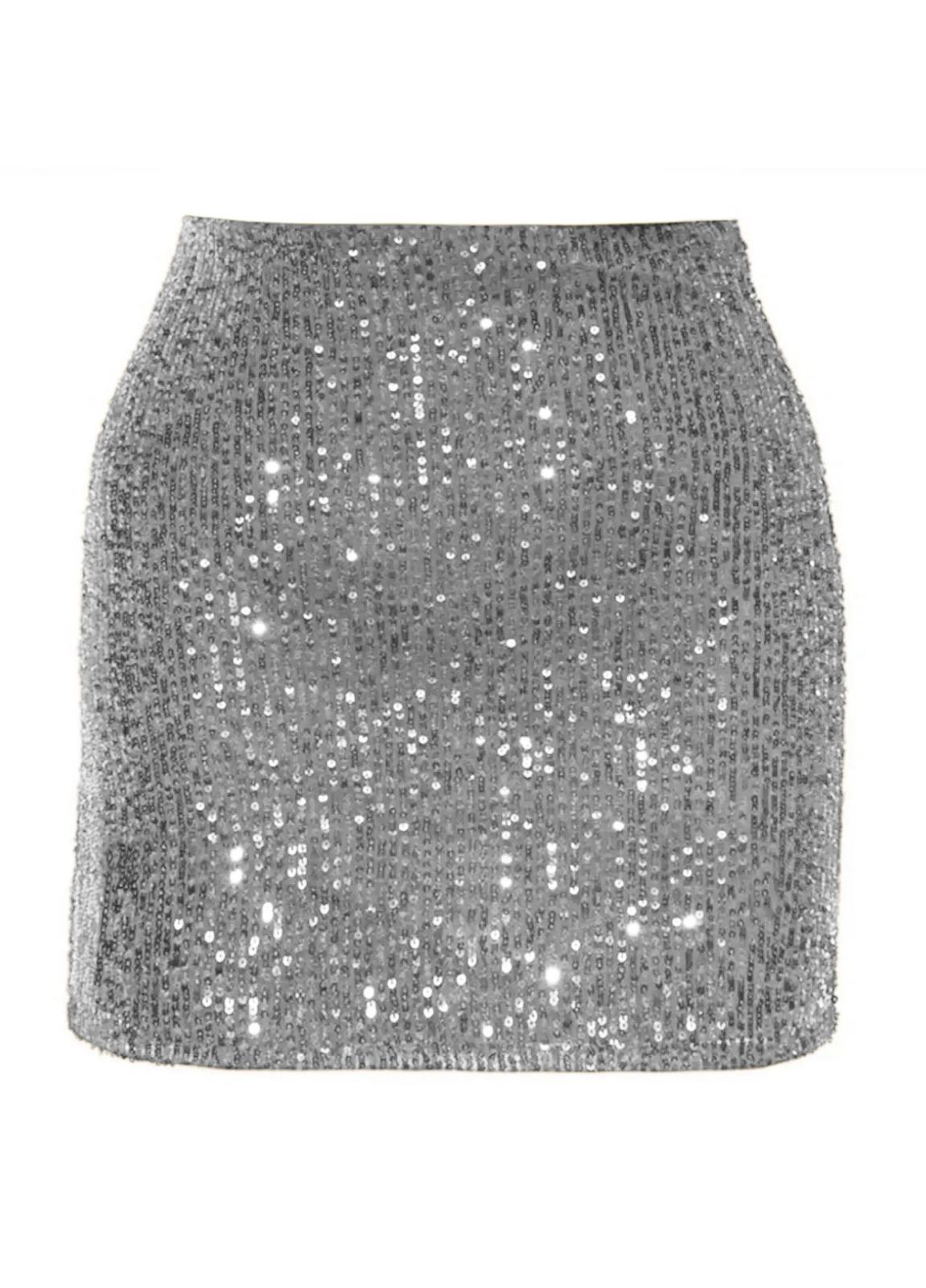 Noche Silver Skirt