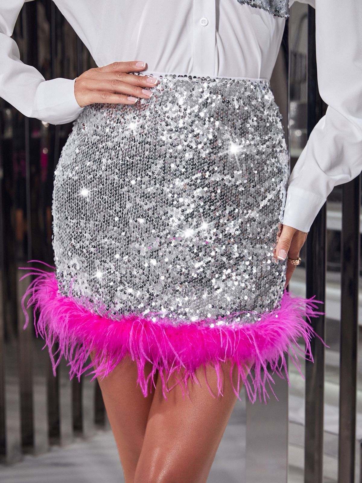 La Boom Silver Skirt