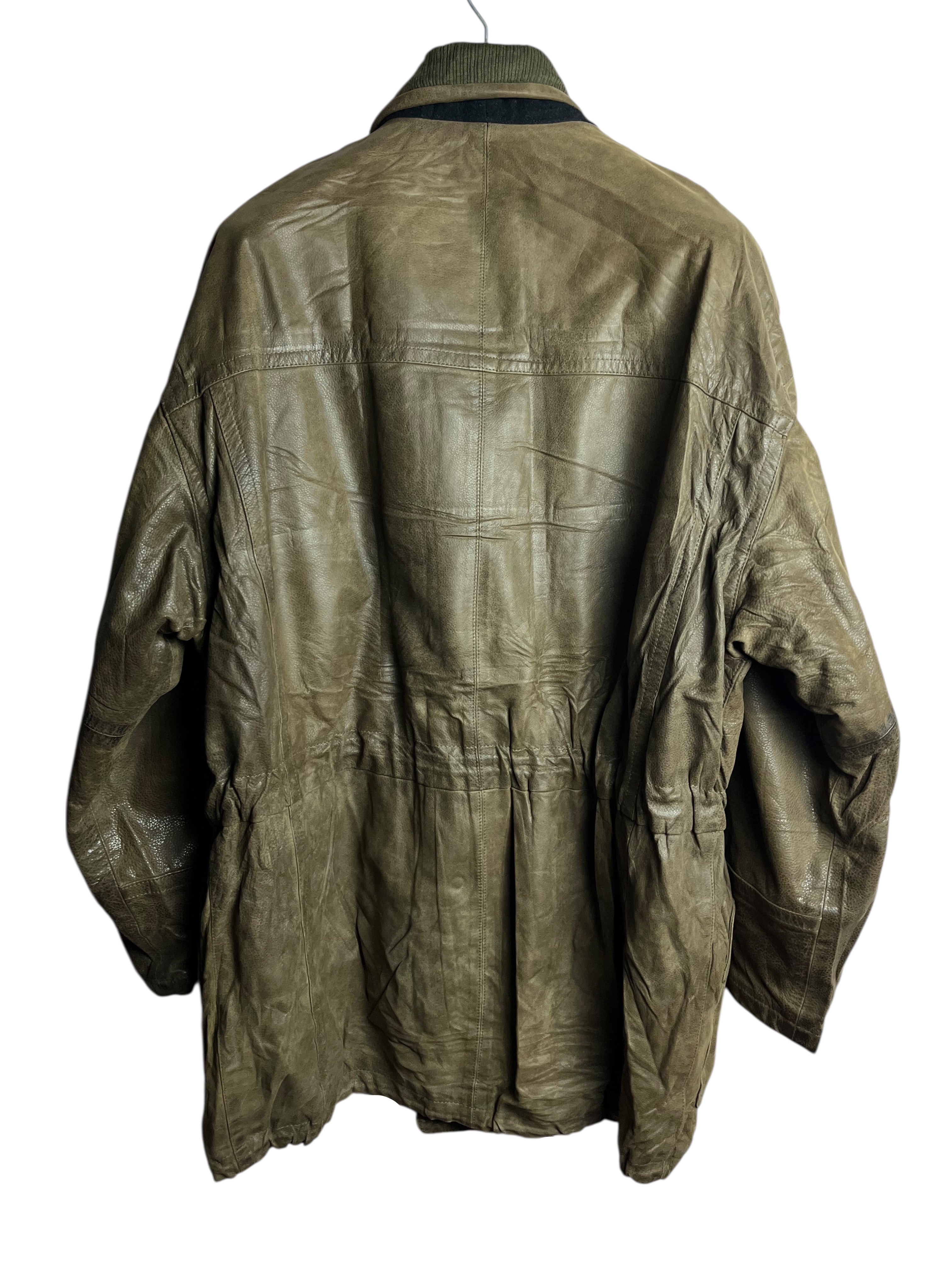 Pierre Cardin 90s Uzun Vintage Deri Ceket (XL)