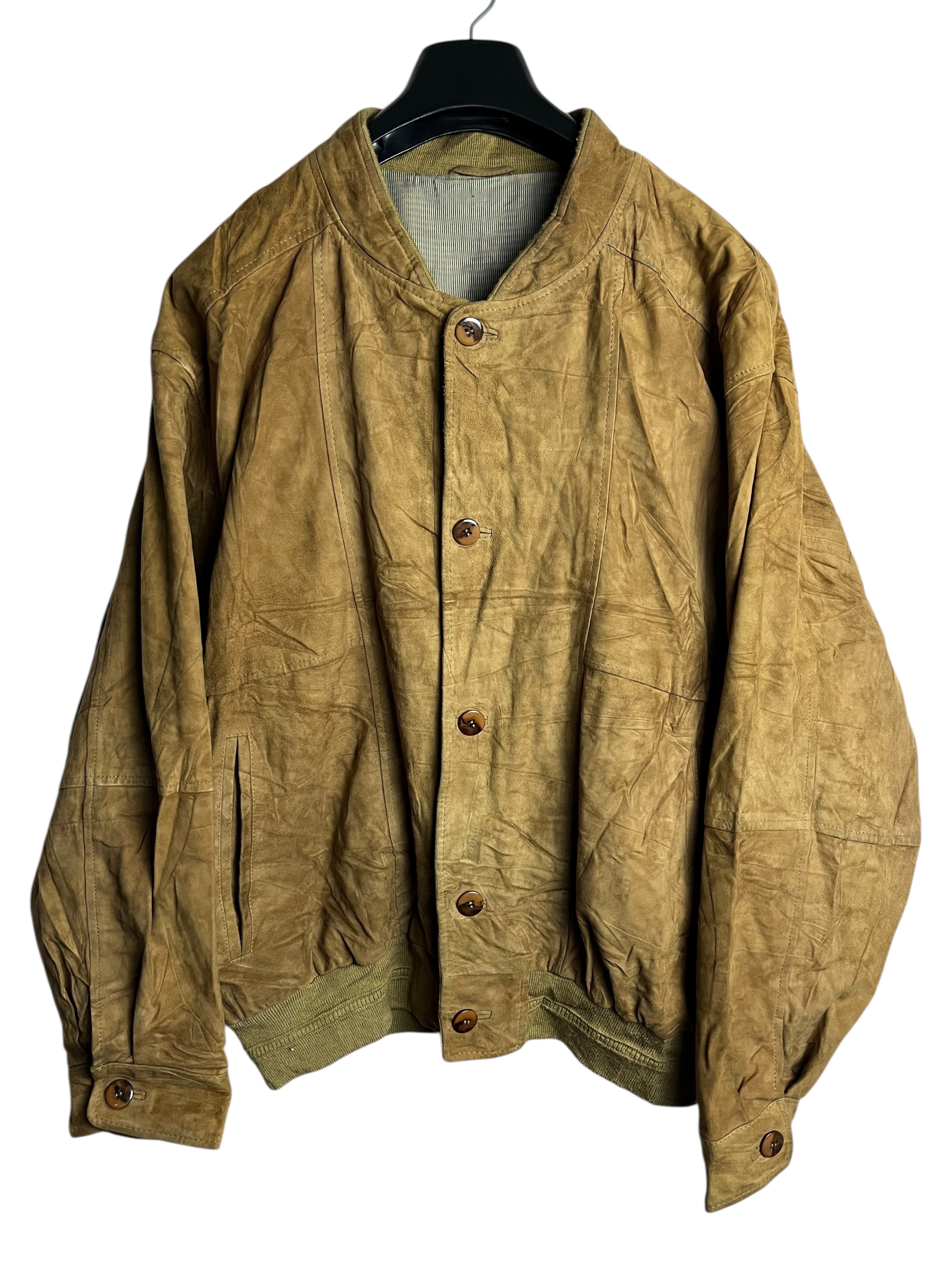 Bomber Vintage Süet Deri Ceket (Large)
